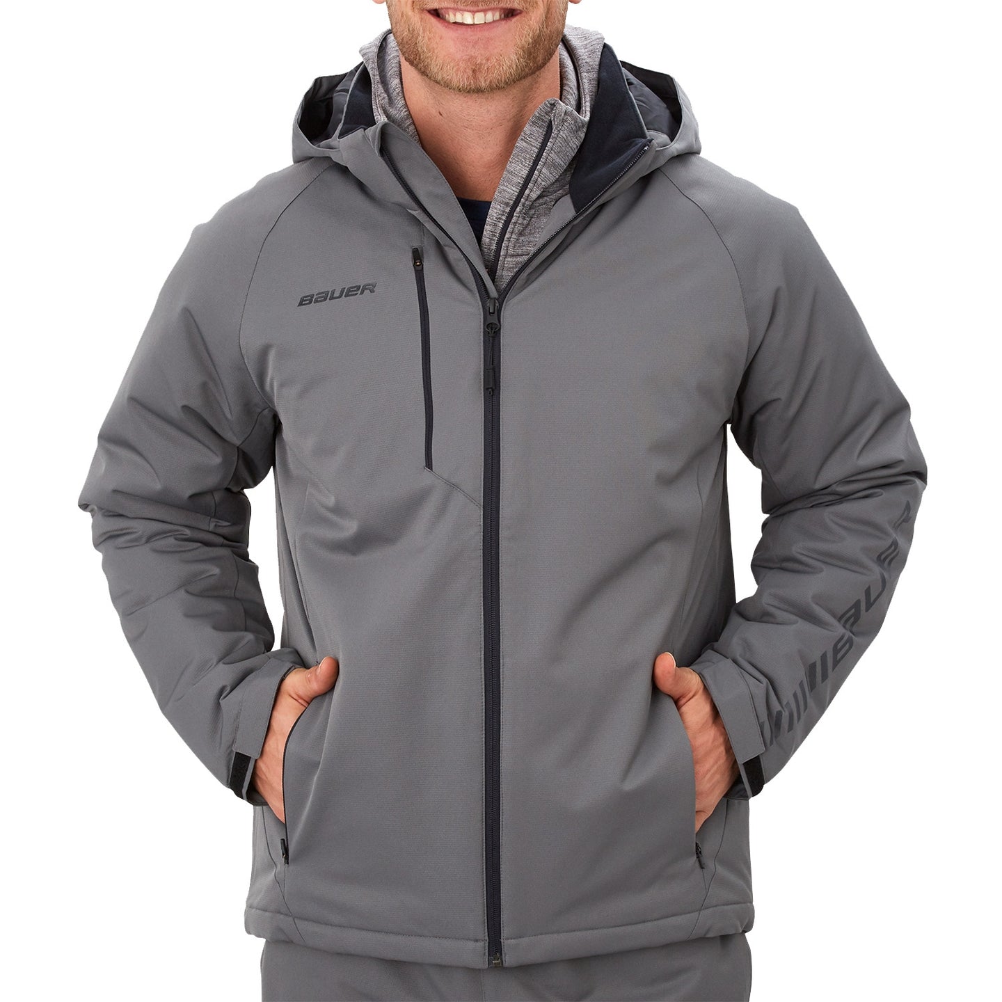 BAUER Heavyweight Jacke Supreme - grau - Sr.