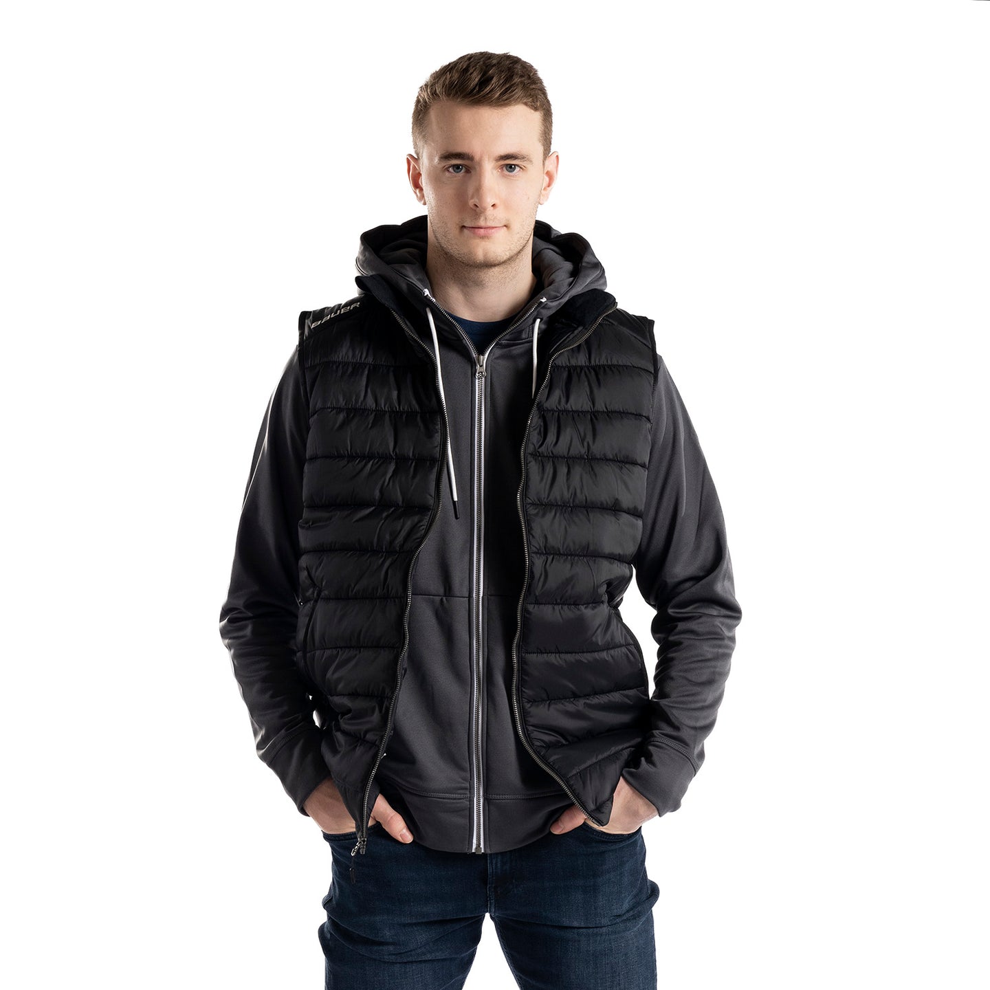 Bauer Team Puffer Weste - marine - Sr.
