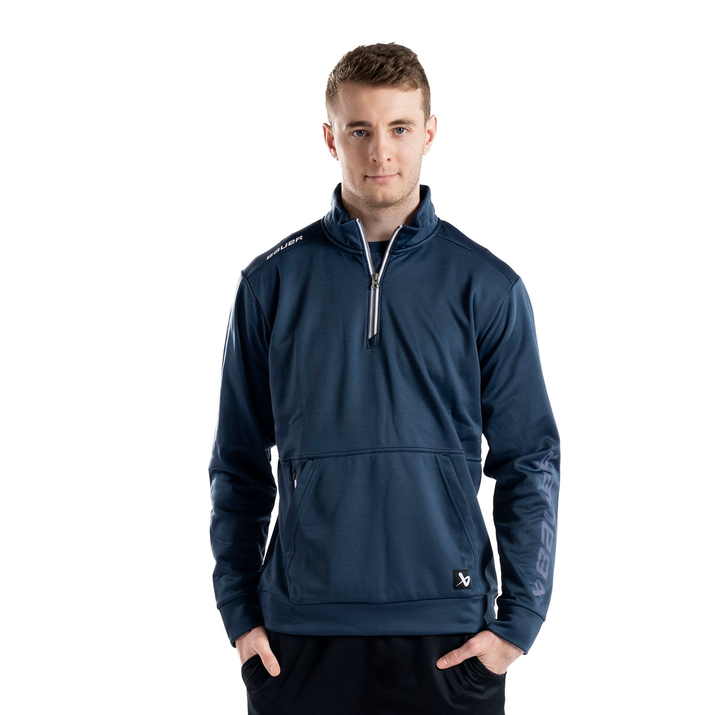 Bauer 1/2 Zip Fleece Team - marine - Sr.