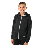 Bauer Fleece Zip Hoodie Team - schwarz - Yth.