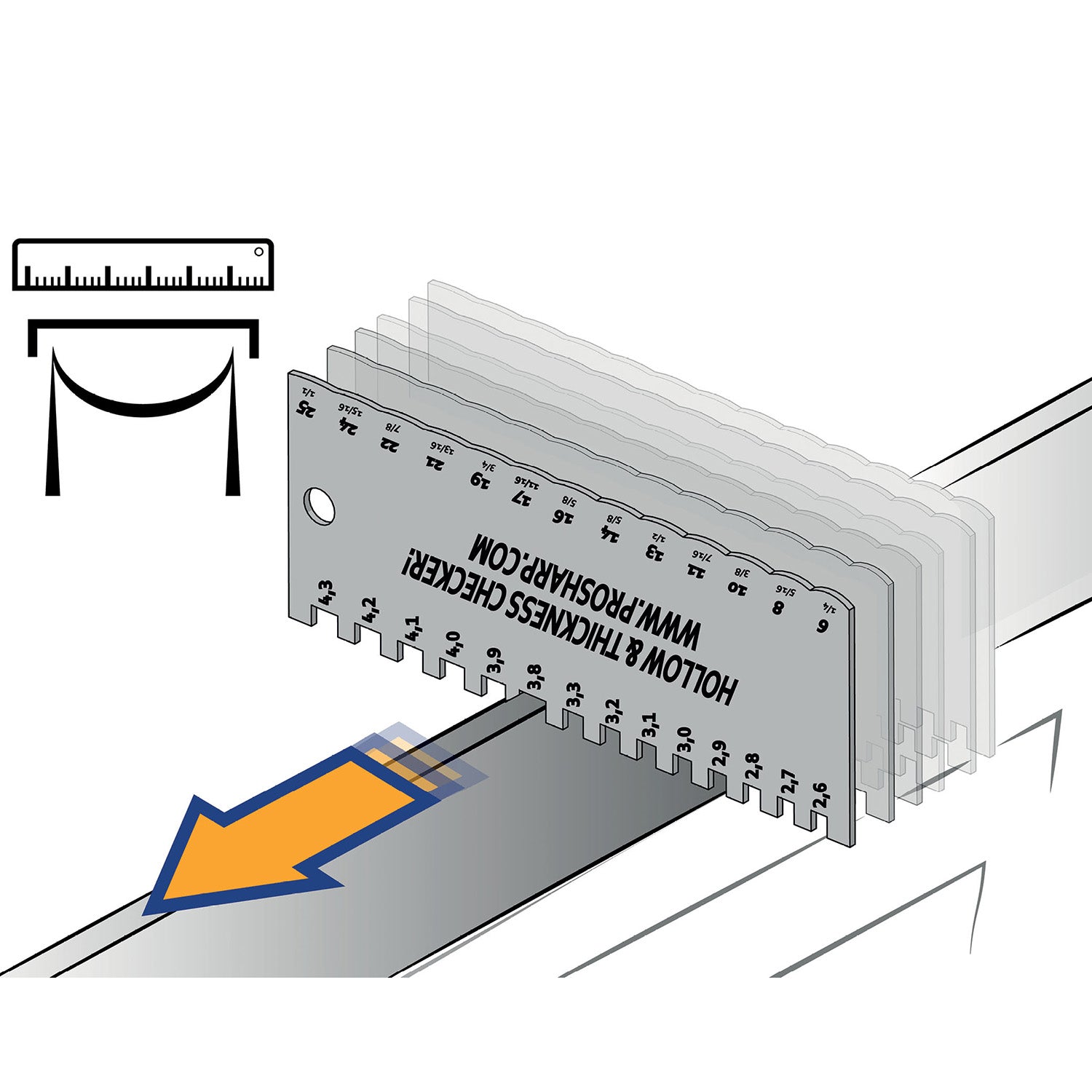 PROSHARP Hollow Blade Checker