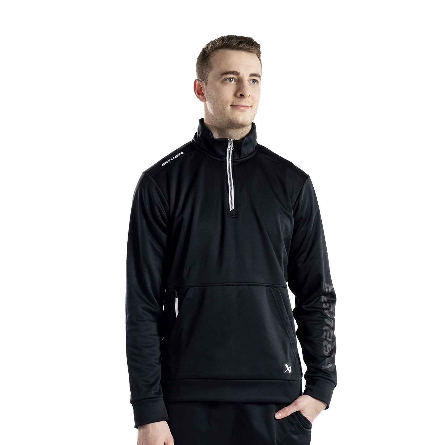 Bauer 1/2 Zip Fleece Team - schwarz - Yth.