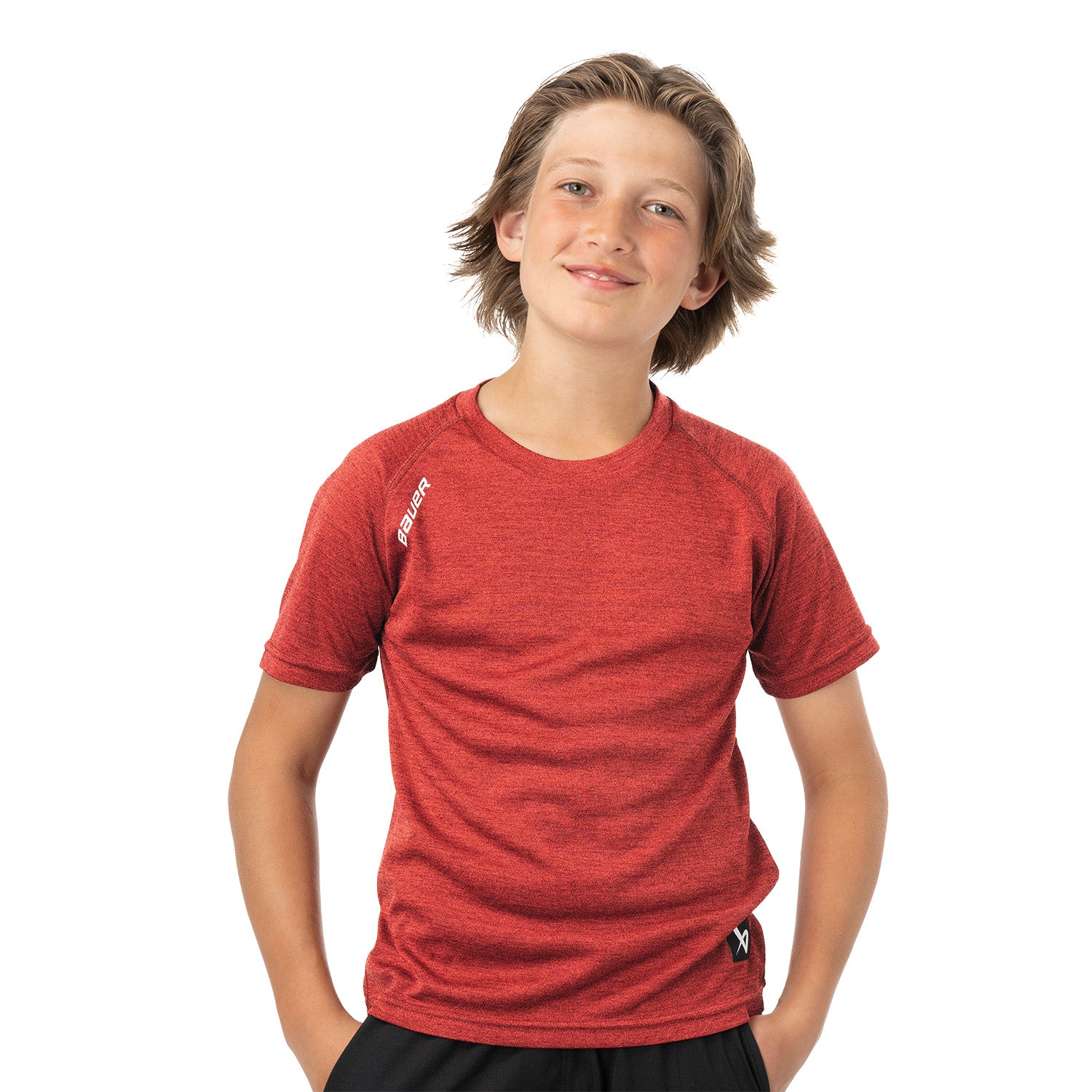 Bauer Team Tech Tee - rot - Yth.