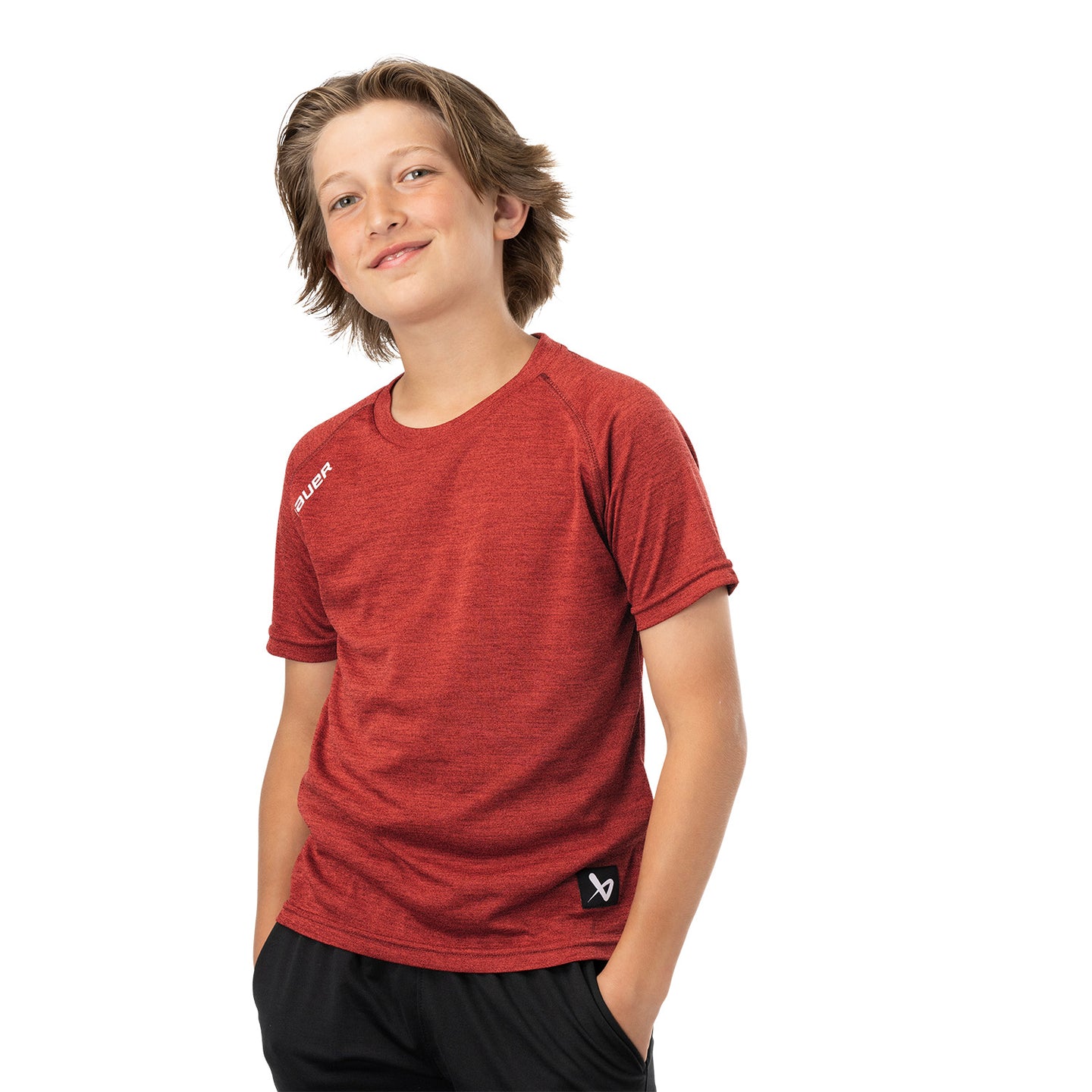 Bauer Team Tech Tee - rot - Yth.