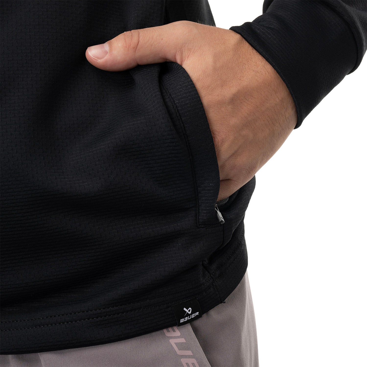 Bauer FLC Core Textured 1/4 Zip - schwarz - Sr.