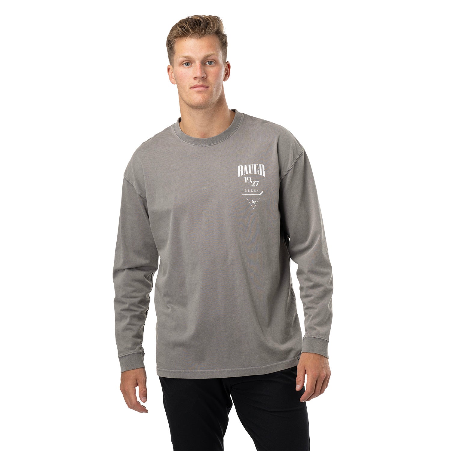 Bauer Longsleeve Acid Wash - grau - Sr.