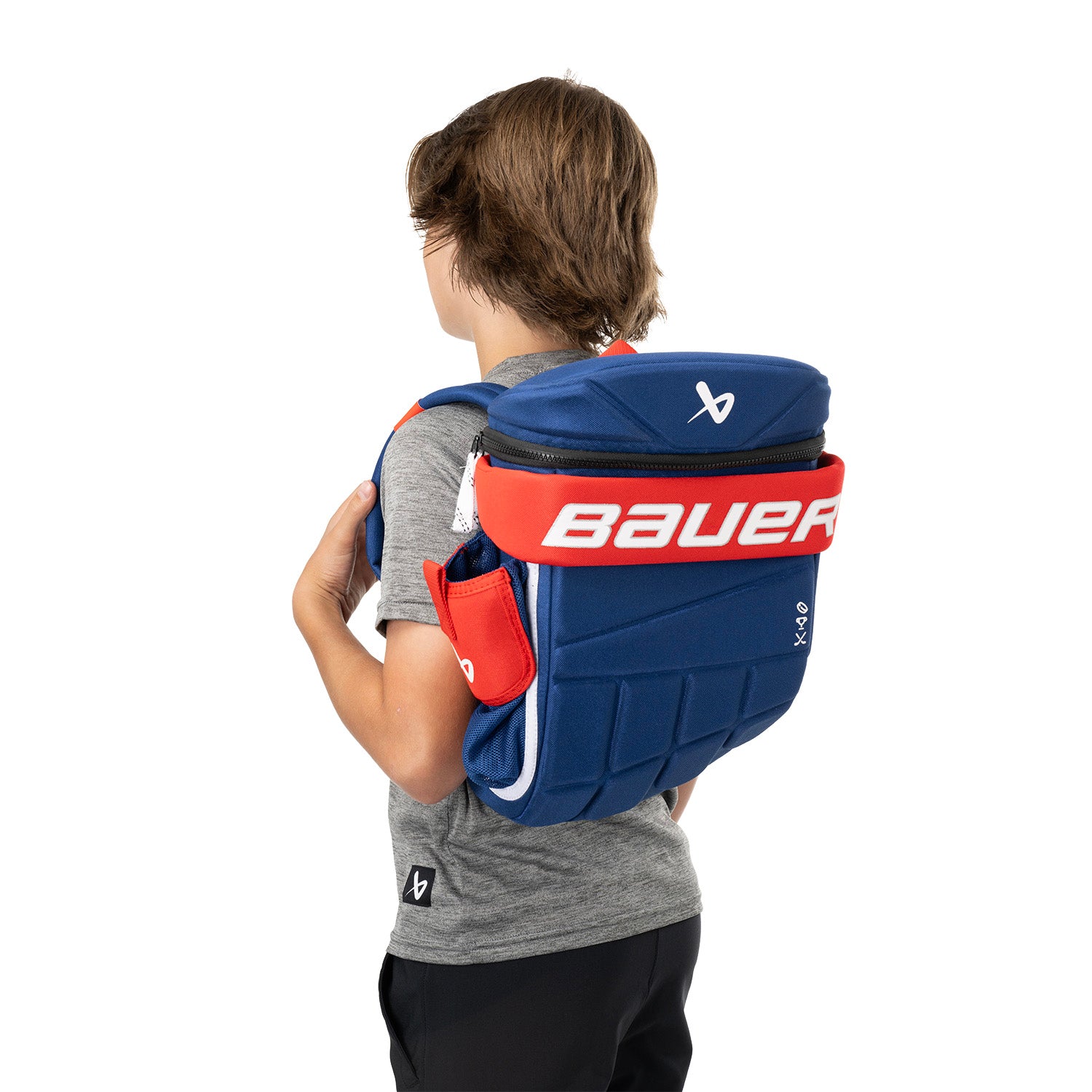 Bauer Handschuh Rucksack - blau-rot