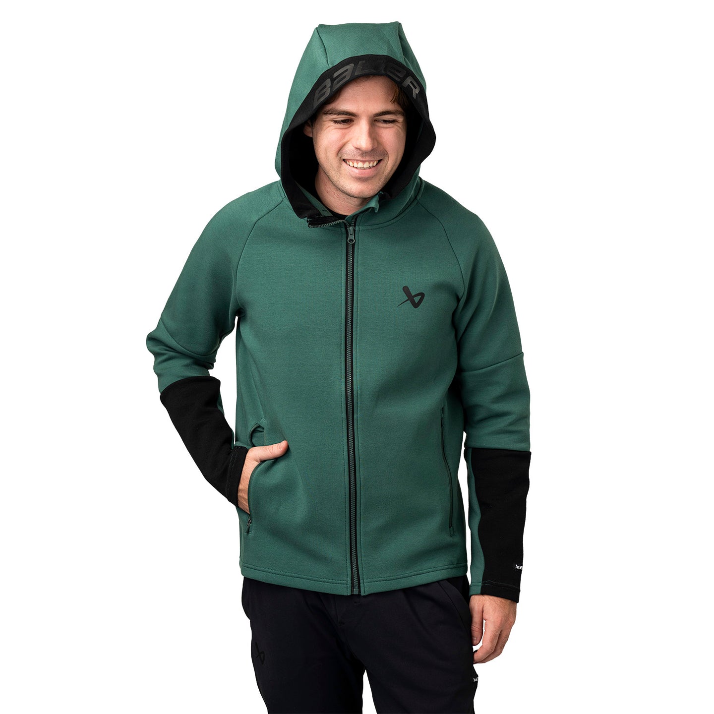 Bauer FLC Full Zip Colorblock - grün - Sr.