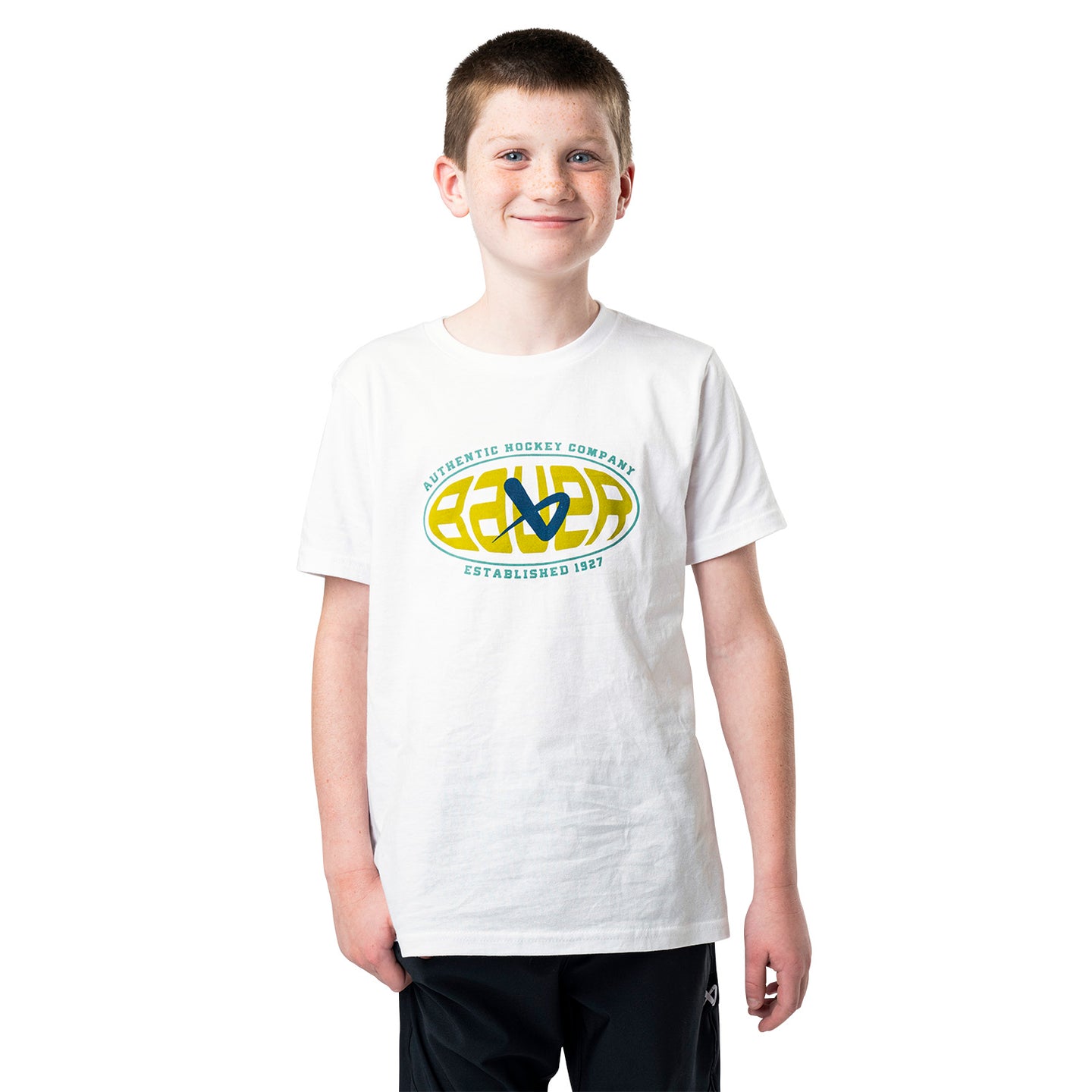 Bauer Tee Graphic - weiß - Yth.