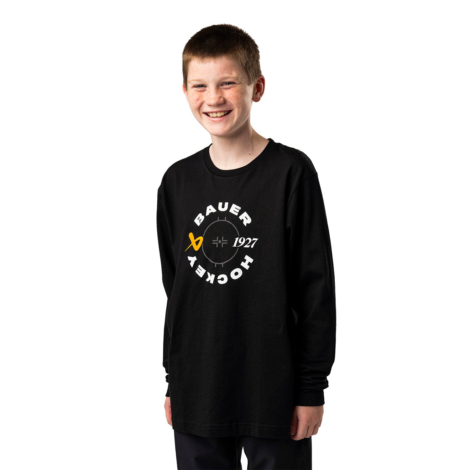 Bauer Longsleeve Tee Graphic - schwarz - Yth.