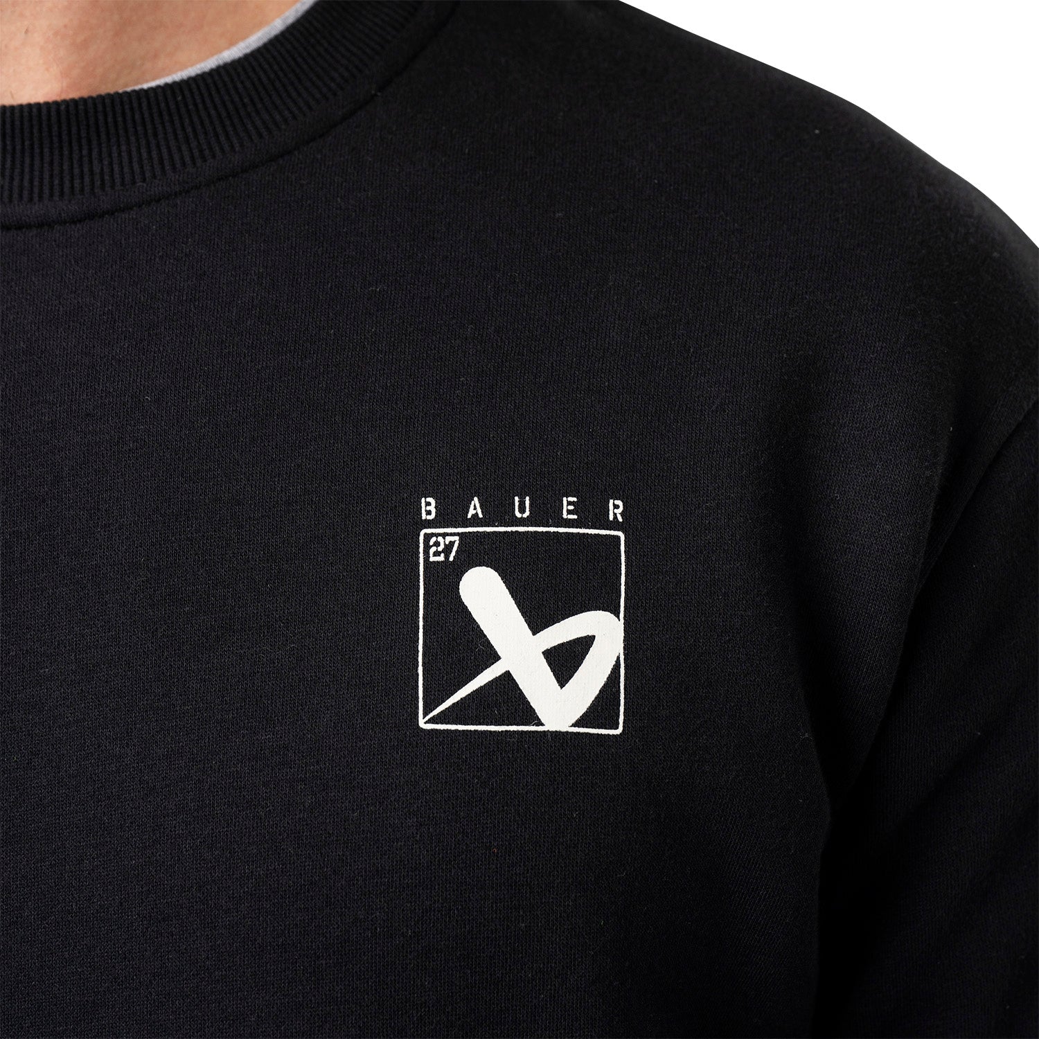 Bauer Quilted Crew - schwarz - Sr.