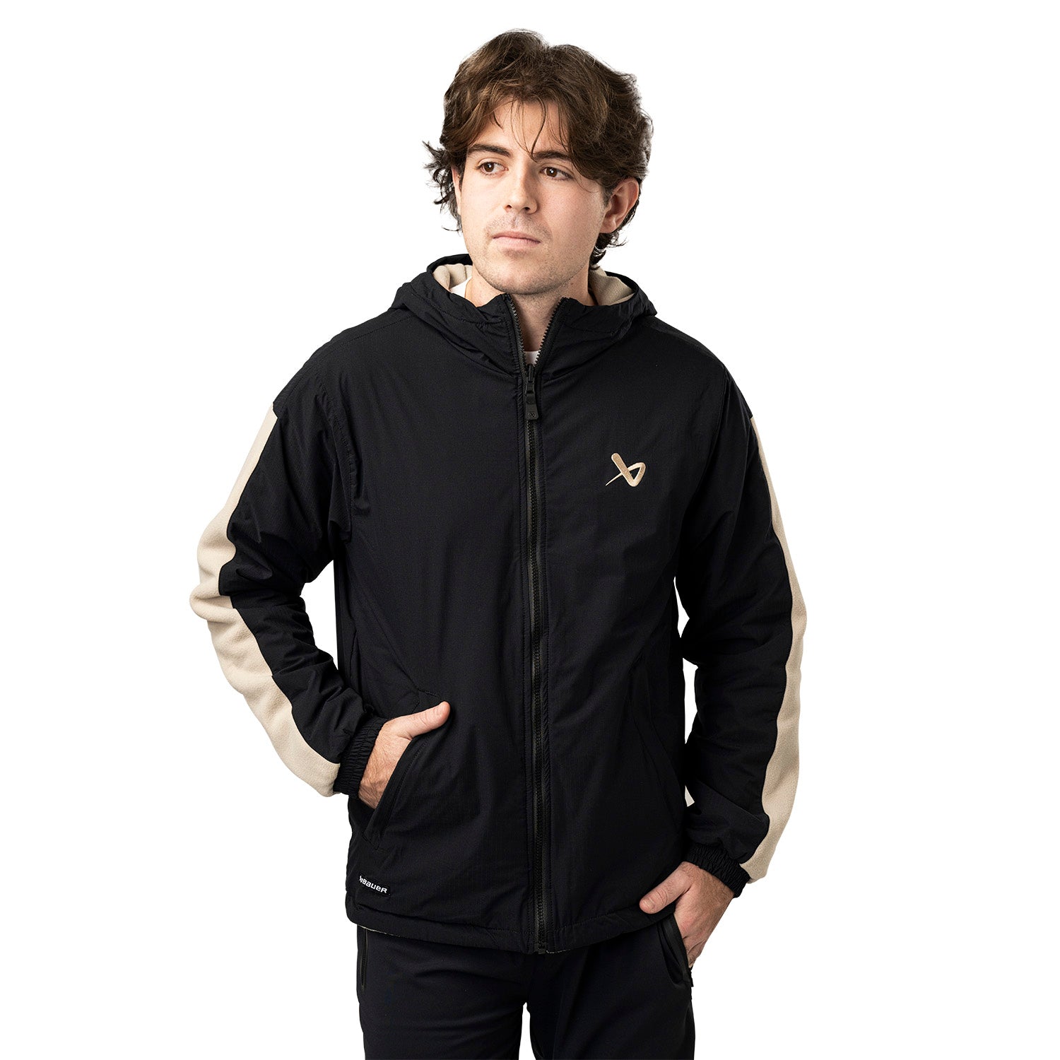 Bauer FLC Reversable Jacke - schwarz/beige - Sr.