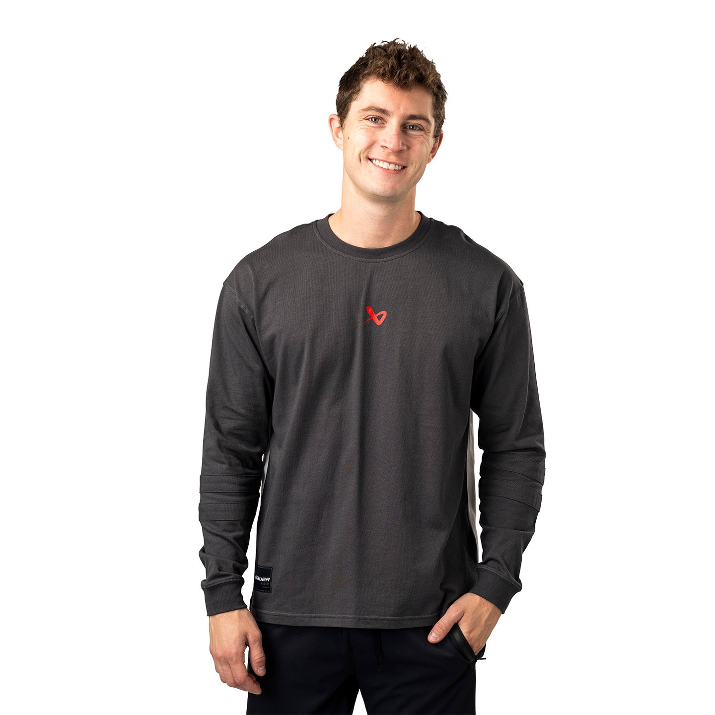 Bauer LS Tee Gamechanger - grau - Sr.