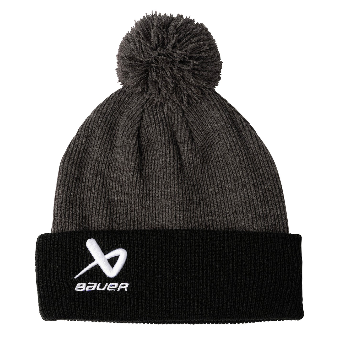 Bauer Knit Pom 2Tone - schwarz/grau - Yth.