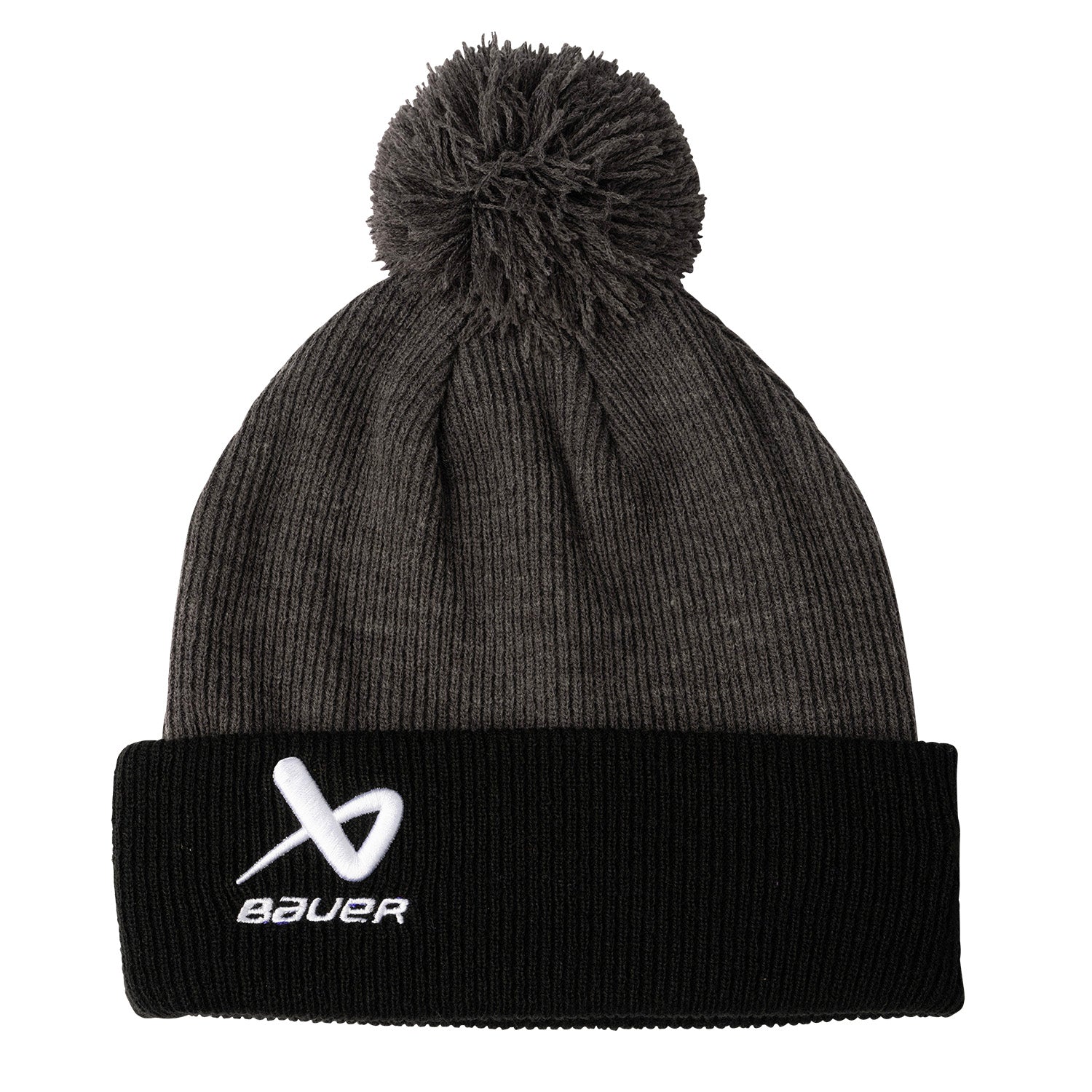 Bauer Knit Pom 2Tone - schwarz/grau - Yth.