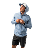 Bauer Lightweight Stripe Hoodie - blue horizon - Sr.