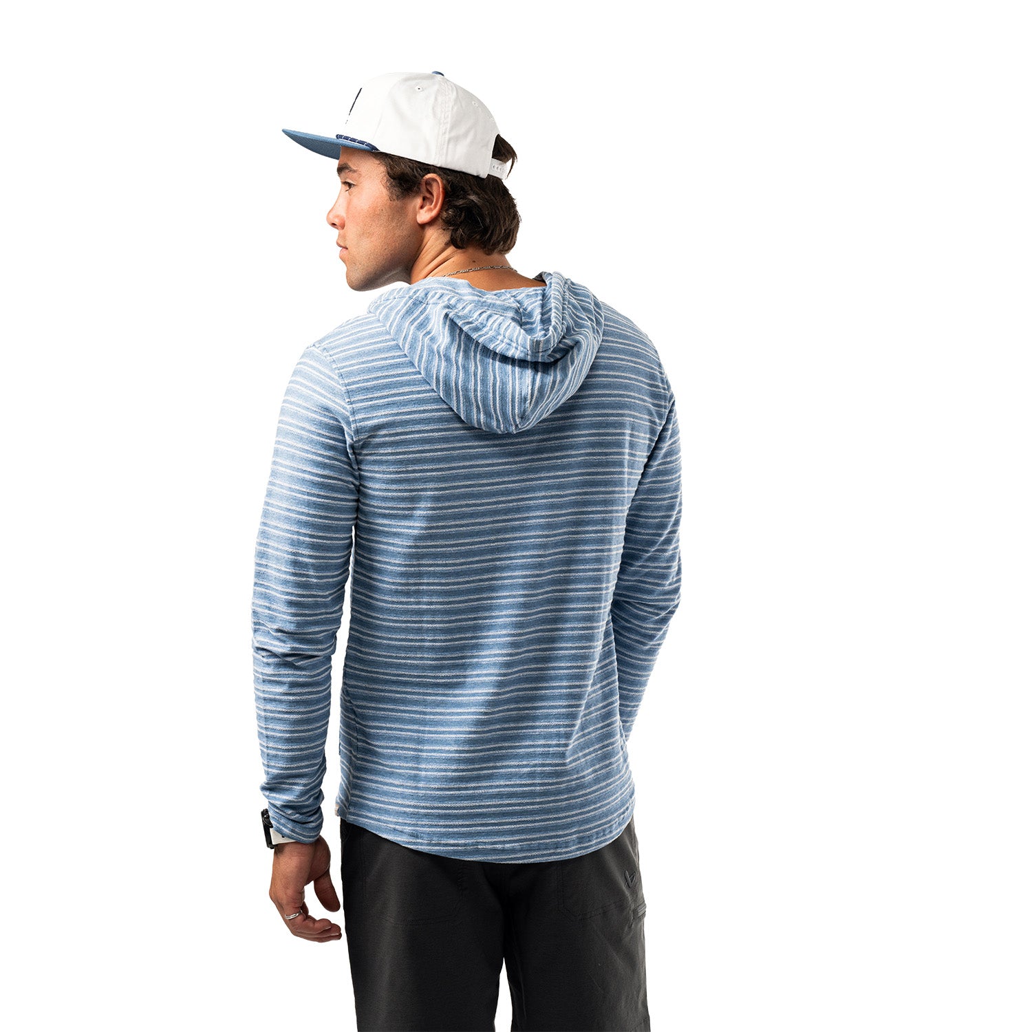 Bauer Lightweight Stripe Hoodie - blue horizon - Sr.