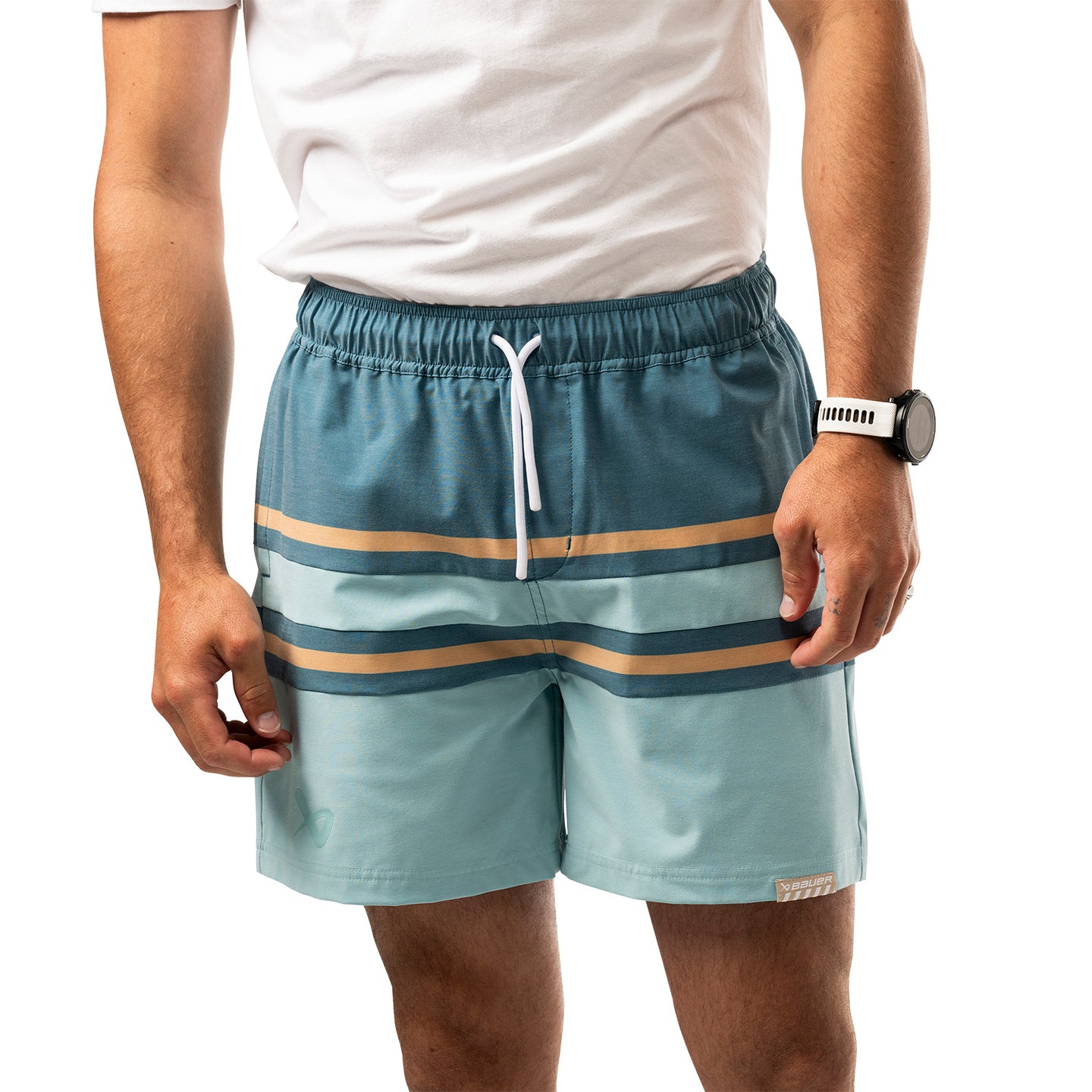 Bauer 6" Badehose - aqua - Sr.