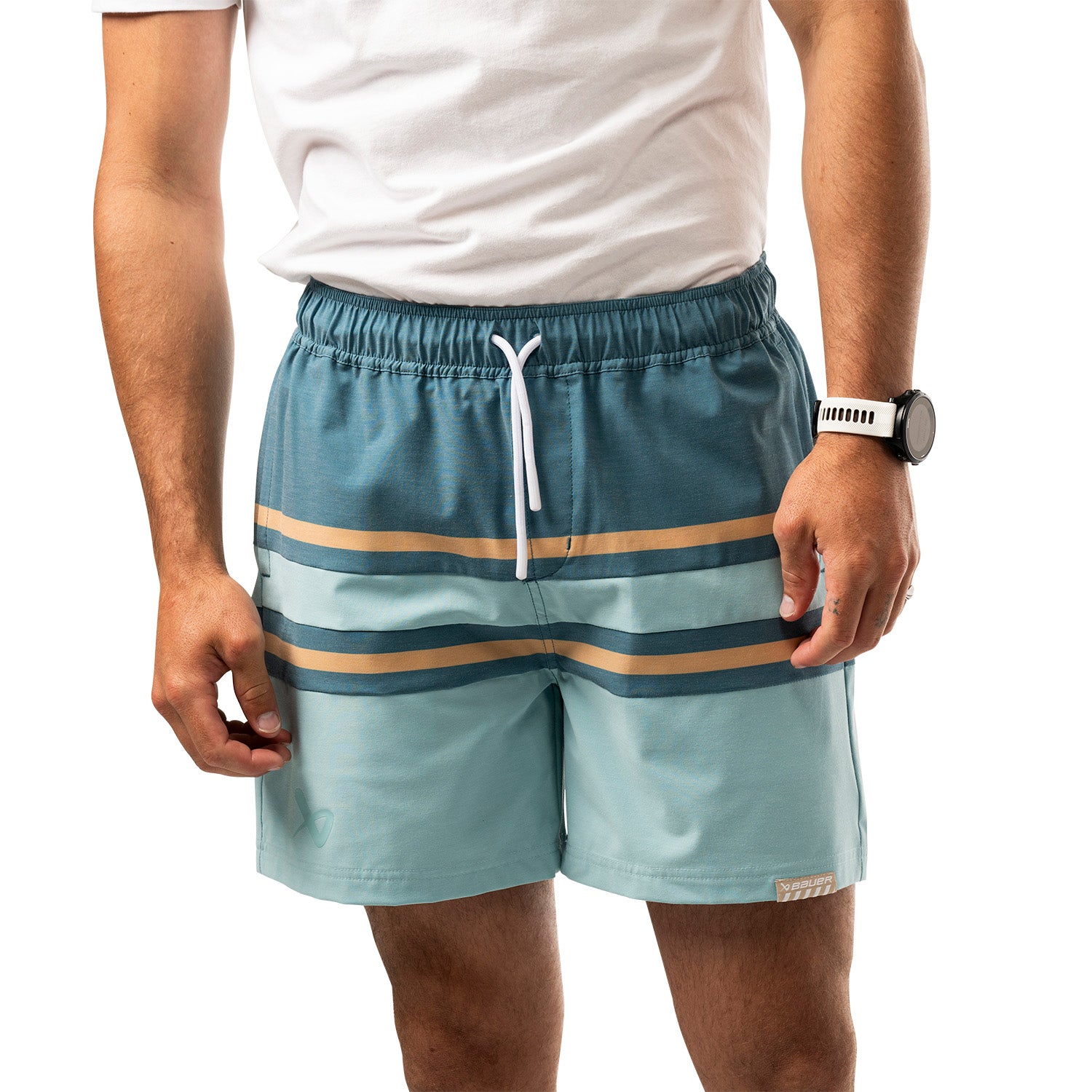 Bauer 6" Badehose - aqua - Sr.