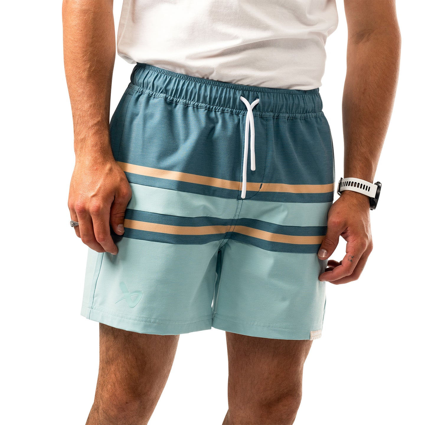 Bauer 6" Badehose - aqua - Sr.