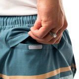 Bauer 6" Badehose - aqua - Sr.