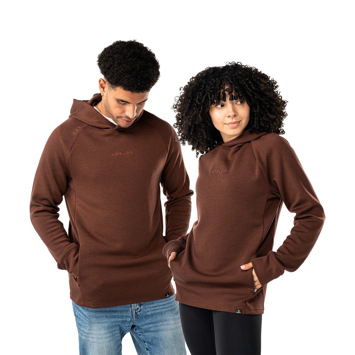 Bauer FLC Hoodie - brown stone - Sr.