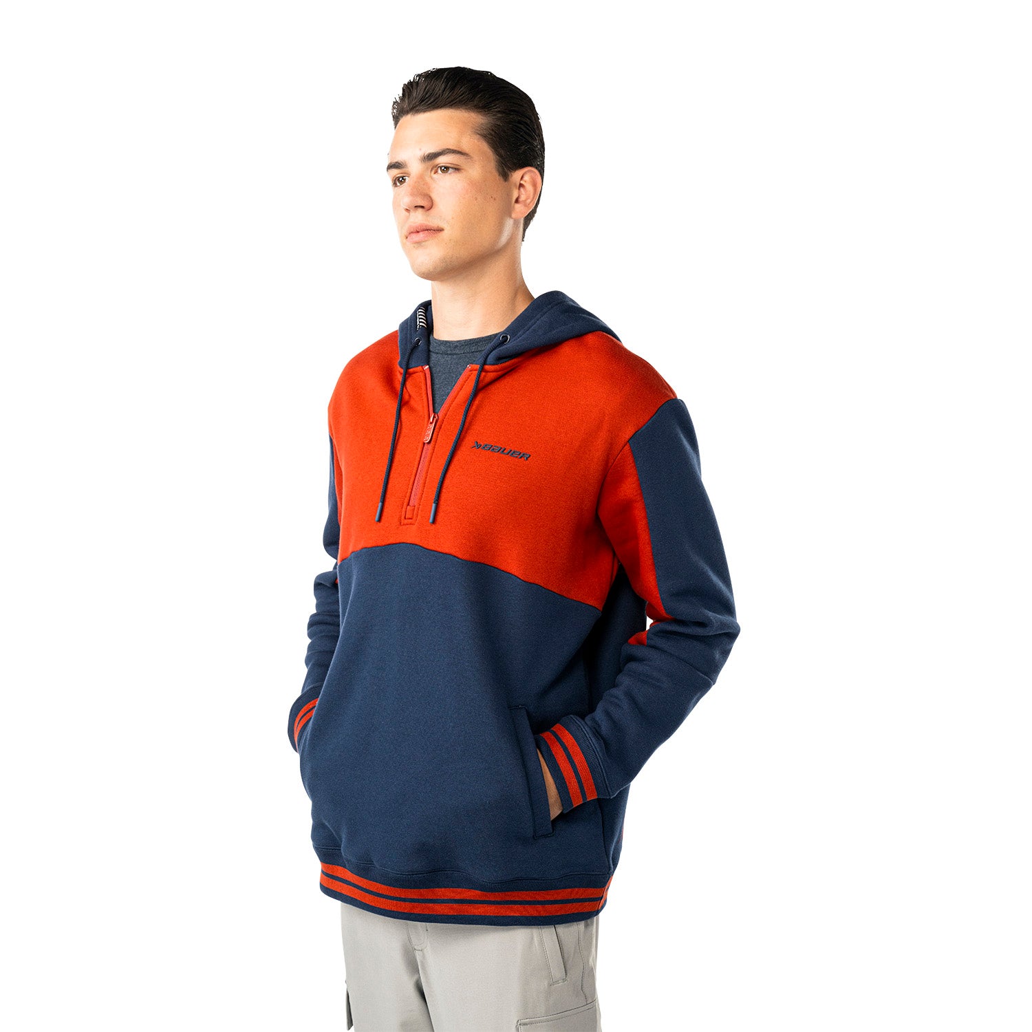 Bauer Novelty Hoodie - marine/rot - Sr.