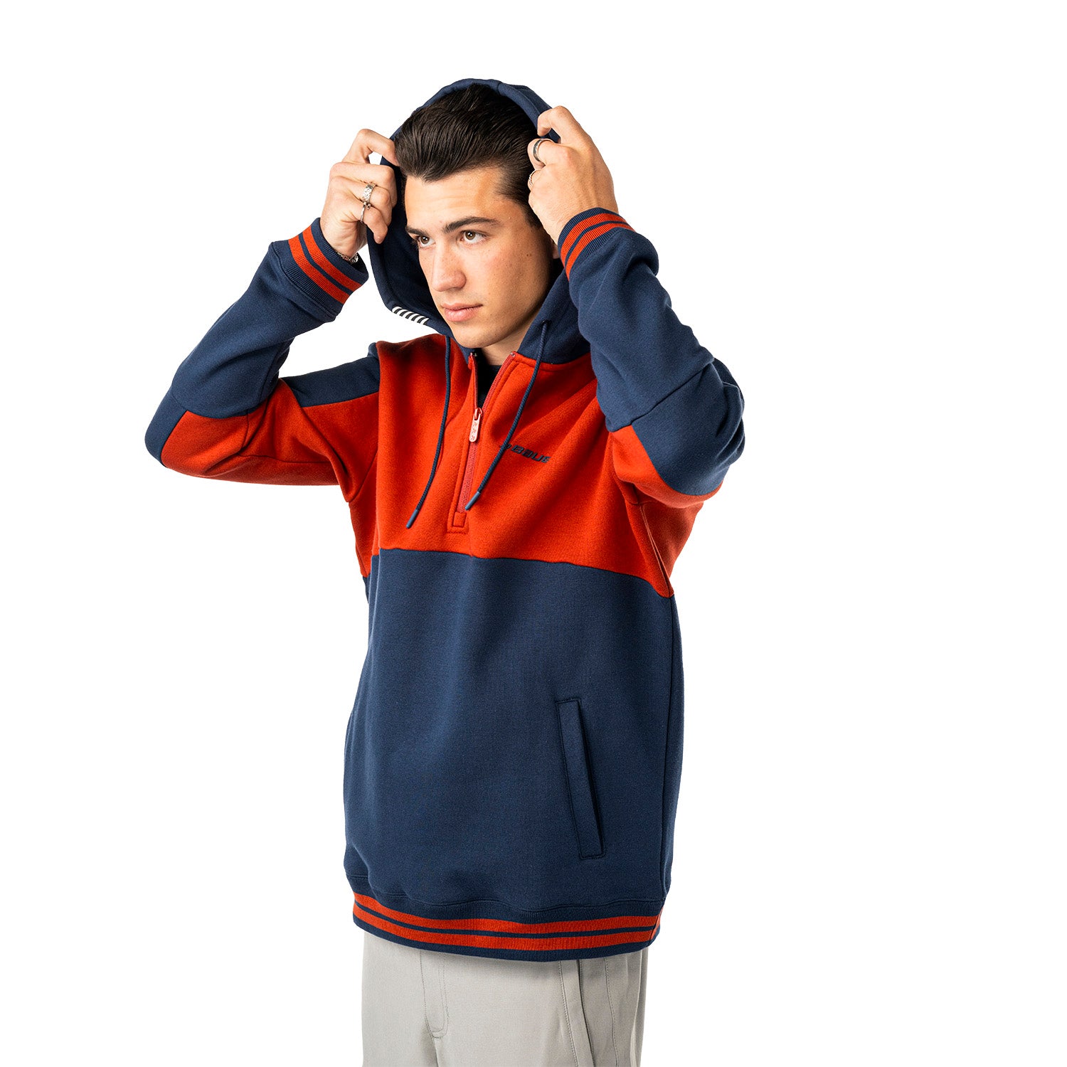 Bauer Novelty Hoodie - marine/rot - Sr.