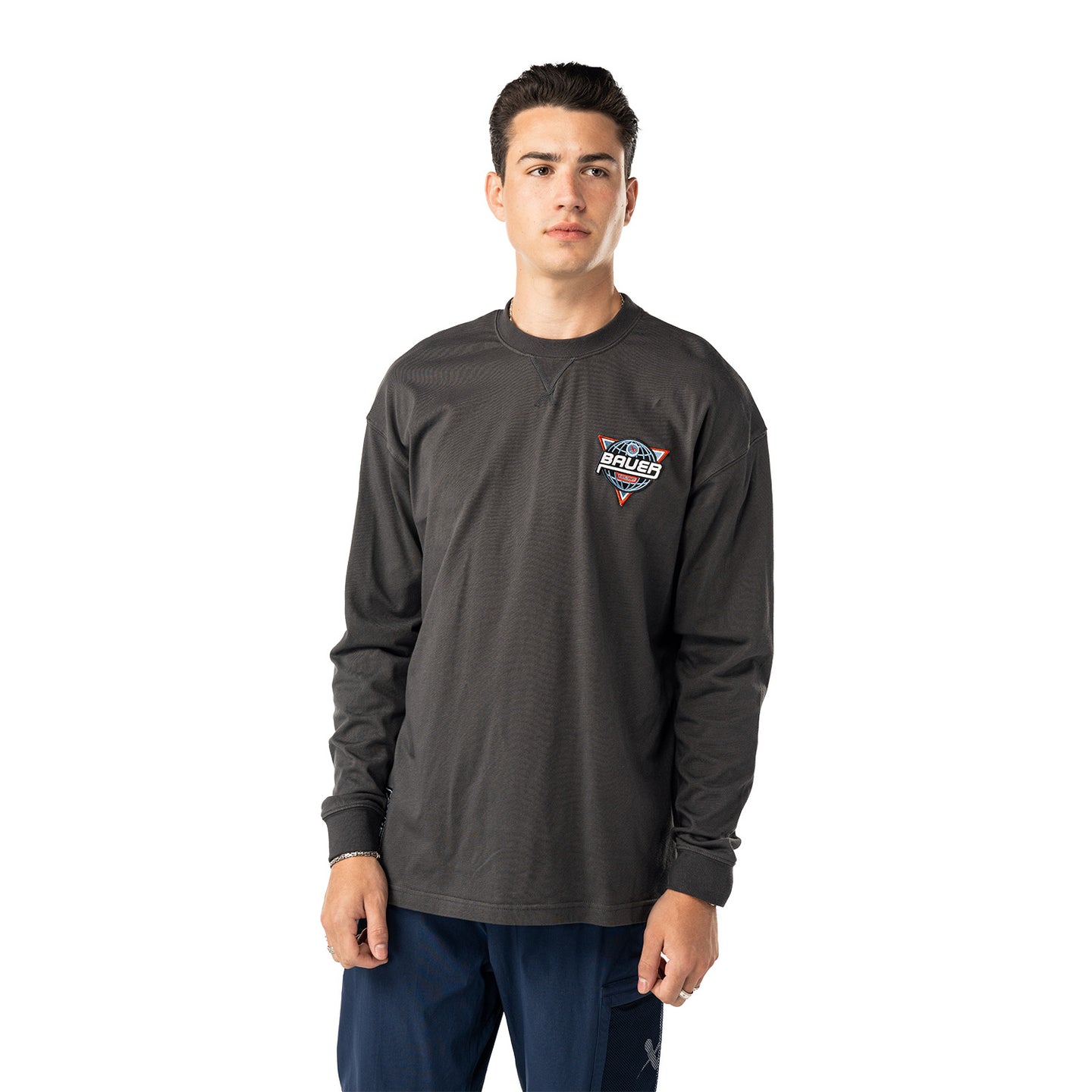 Bauer LS Retro Tee - volcano - Sr.