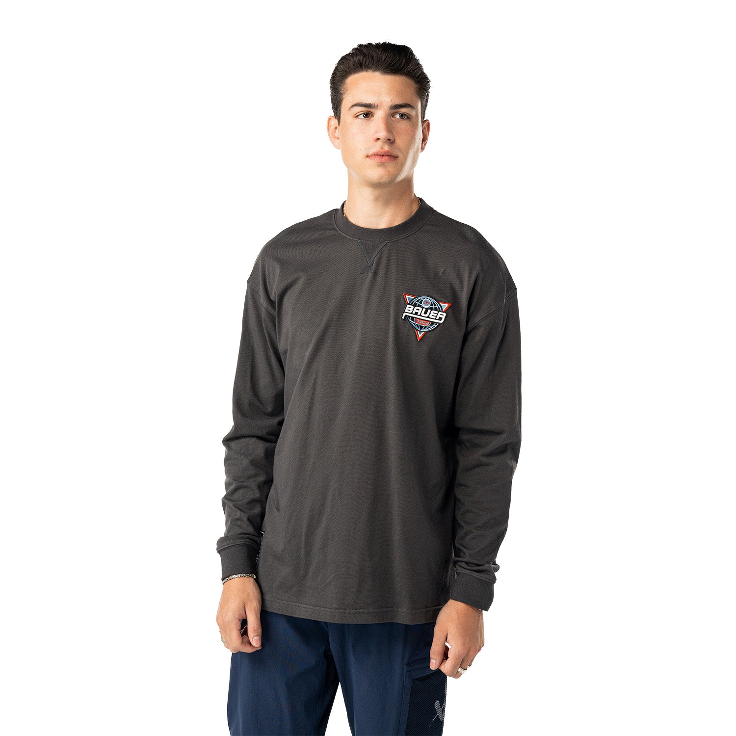 Bauer LS Retro Tee - volcano - Sr.