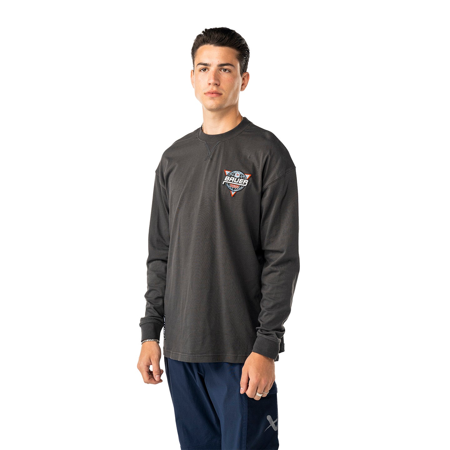 Bauer LS Retro Tee - volcano - Sr.