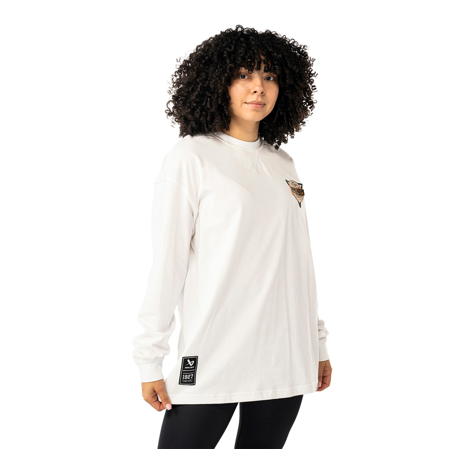Bauer LS Retro Tee - lucent white - Sr.