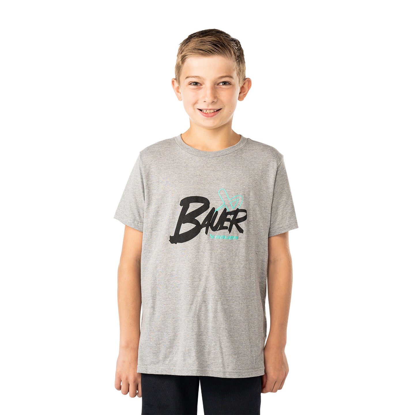Bauer Graphic Tee - grau meliert - Yth.