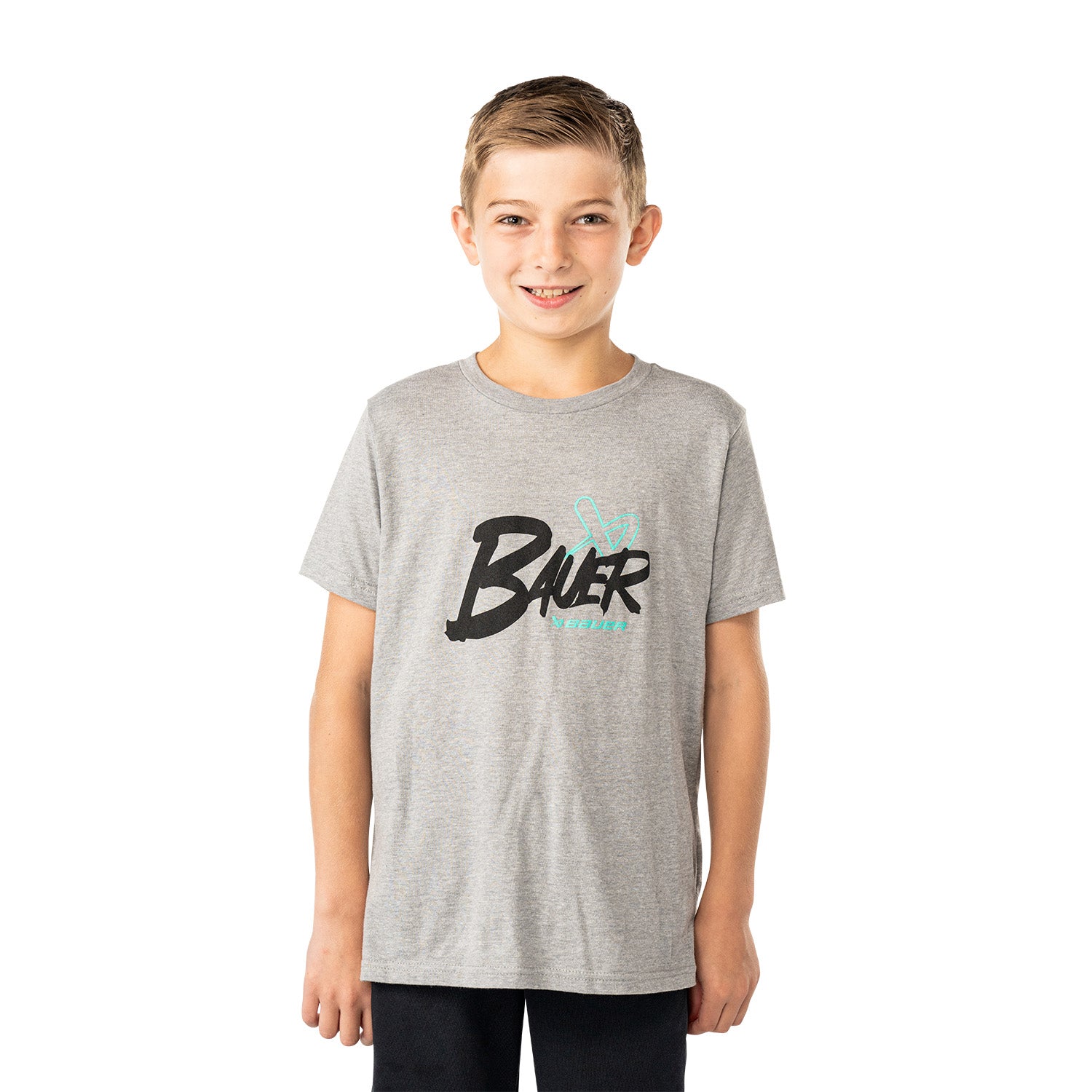 Bauer Graphic Tee - grau meliert - Yth.