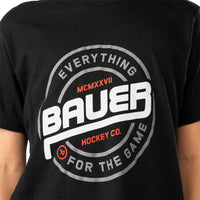 Bauer Graphic Tee - schwarz - Yth.
