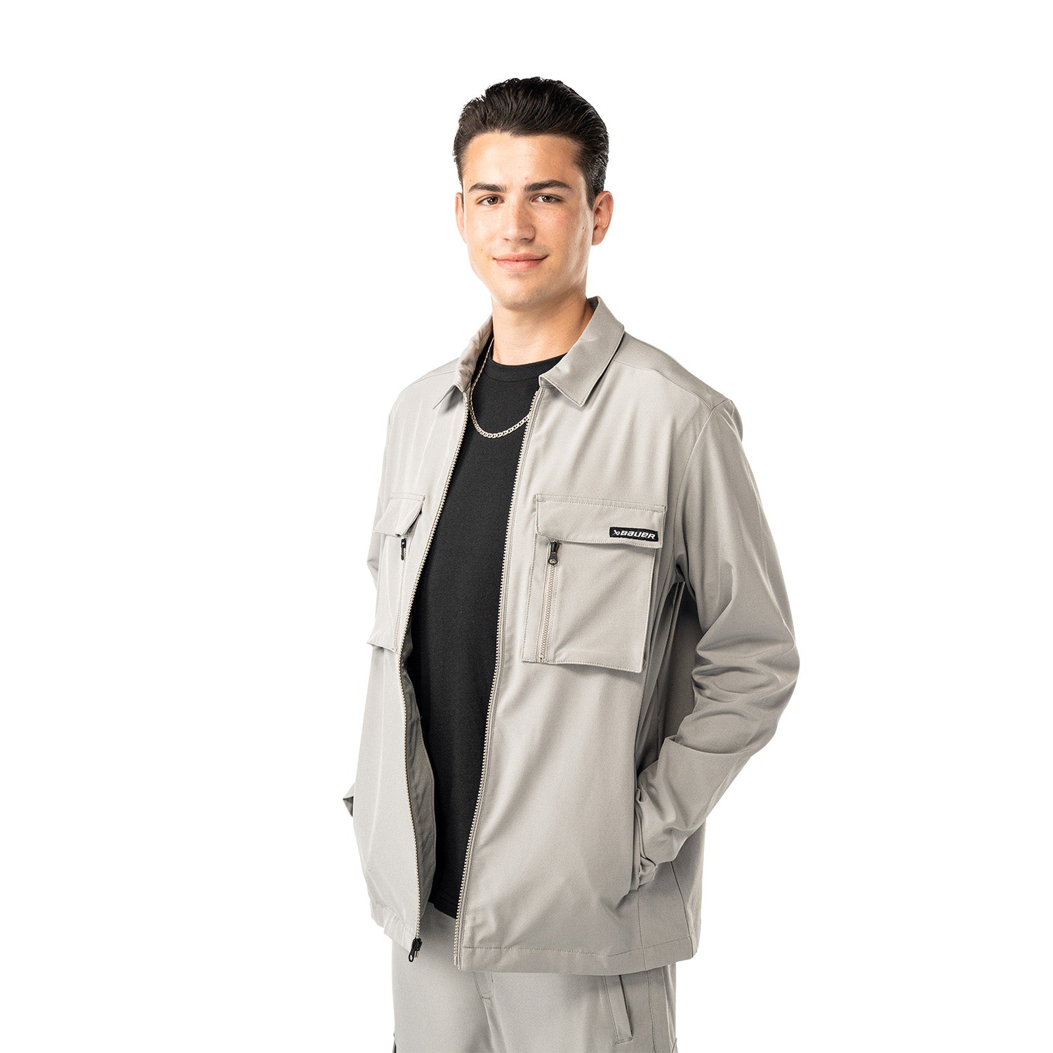 Bauer FLC Shacket - stone grey - Sr.