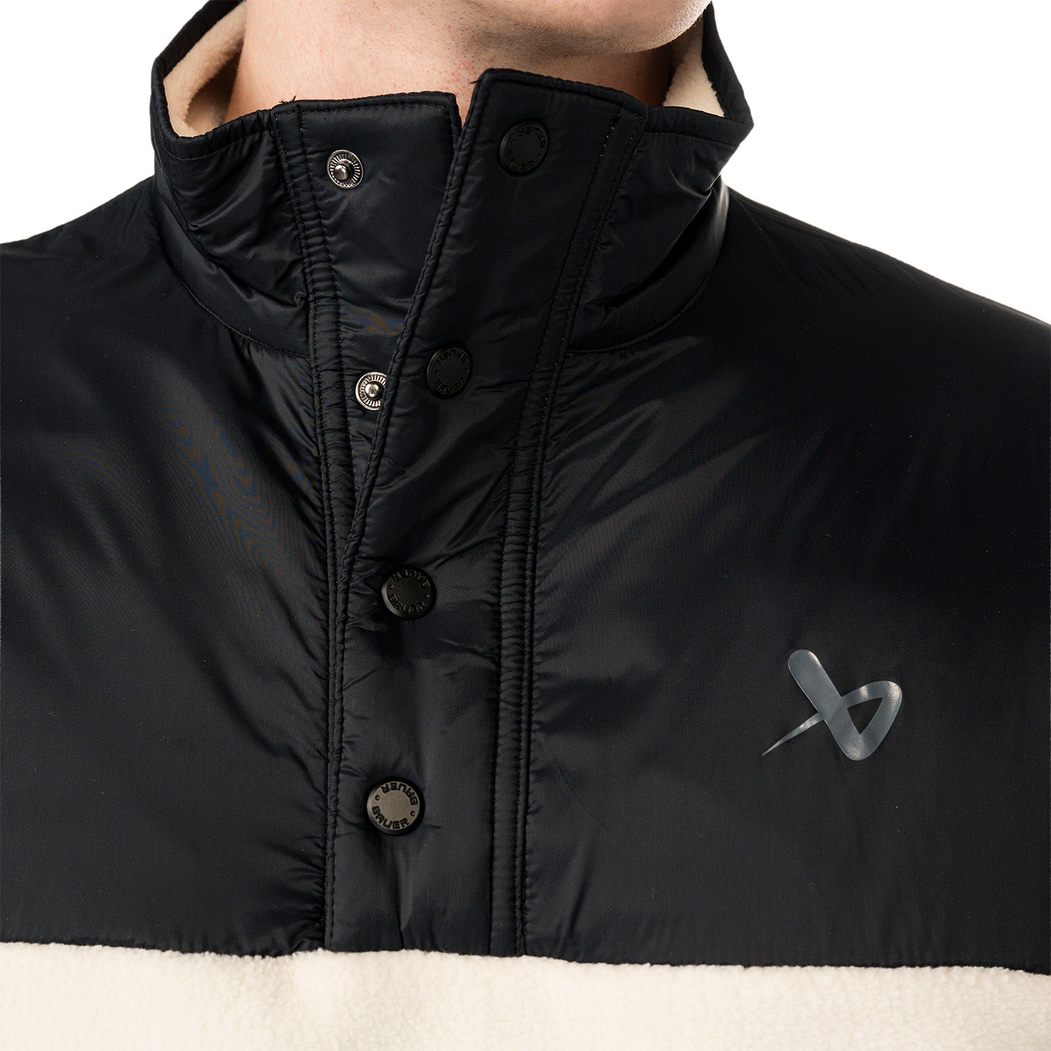 Bauer Polarfleece Pullover - schwarz/cremefarben - Sr.