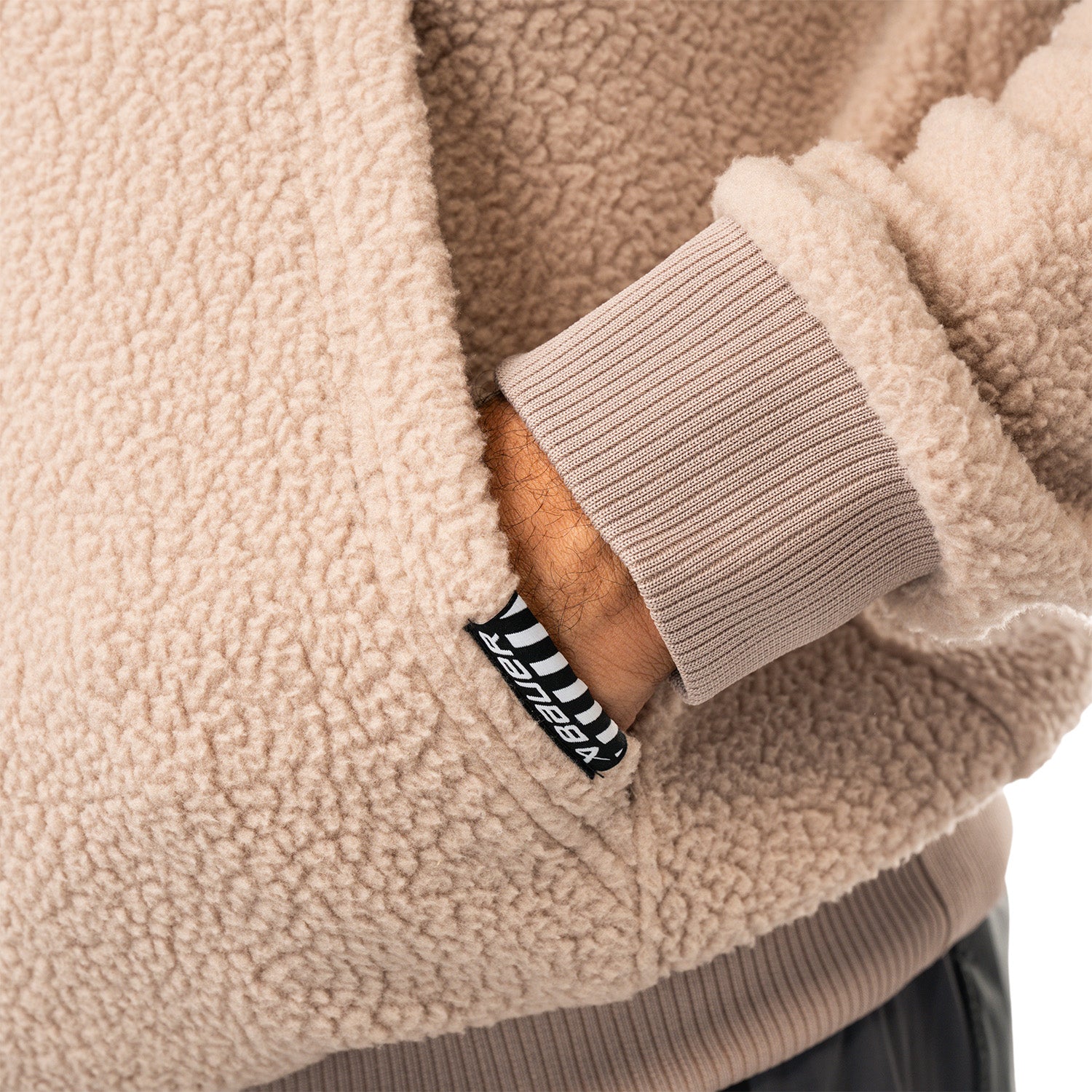 Bauer Polarfleece Hoodie - schwarz/tau - Sr.