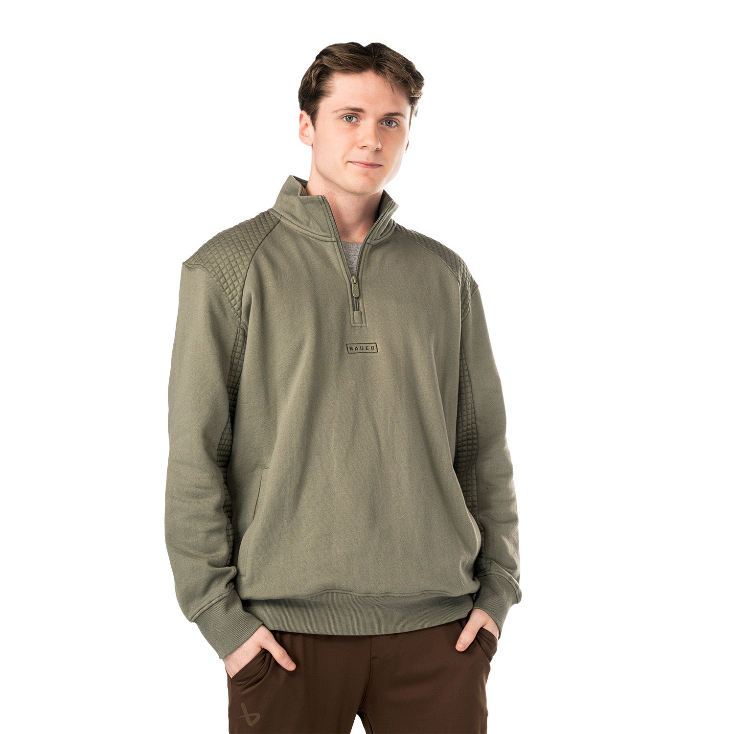 Bauer Quilted 1/4 Zip - basil - Sr.