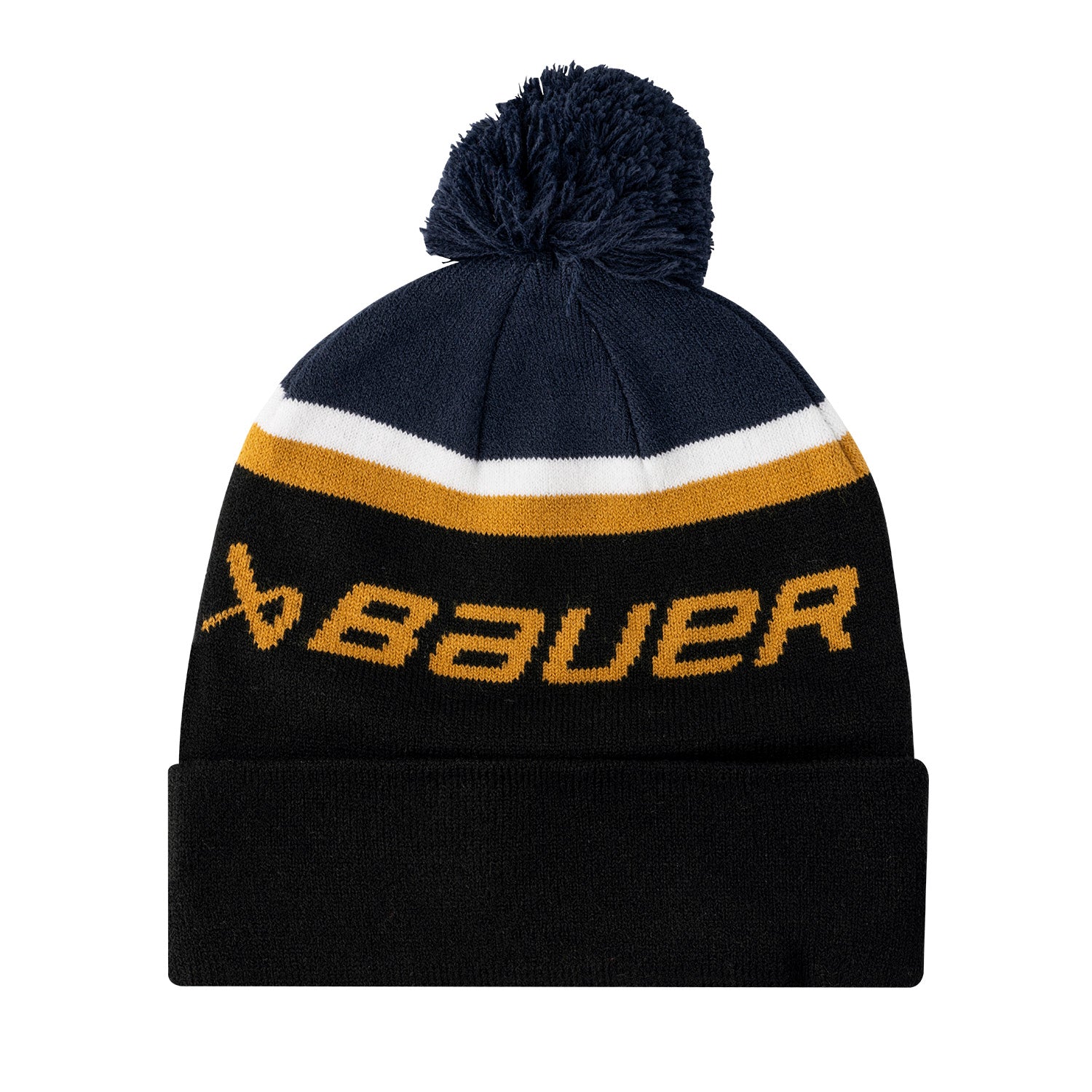 Bauer Intarsia Knit Pom - marine/schwarz - Yth.