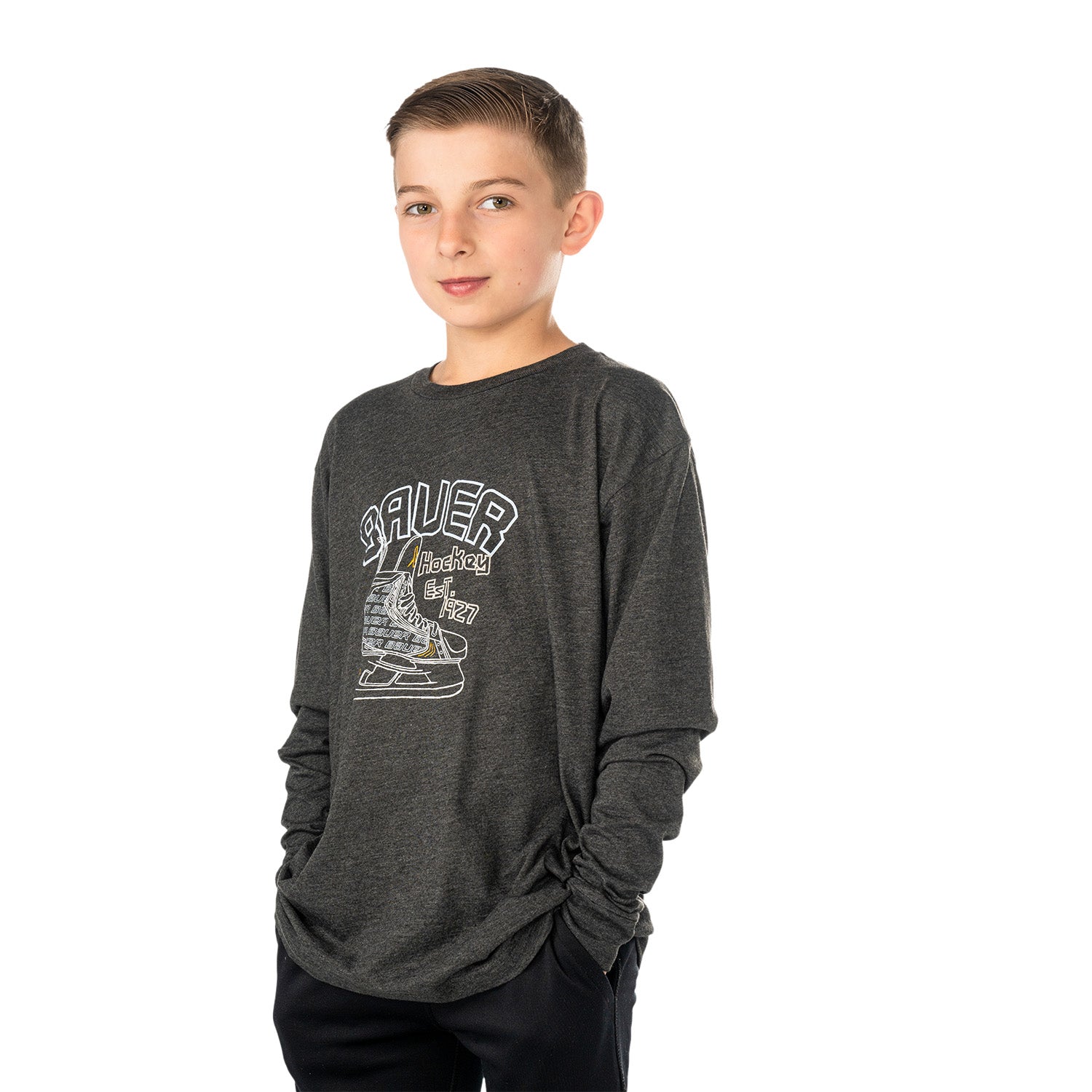 Bauer LS Graphic Tee - grau - Yth.