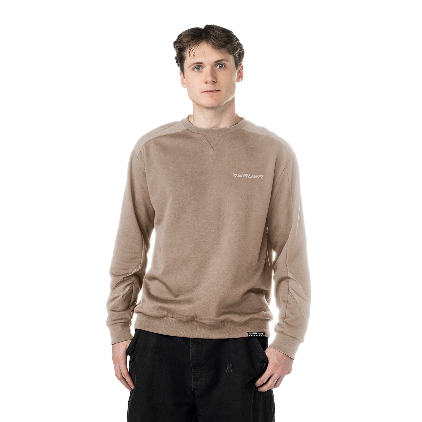 Bauer Knit Woven Crew - light taupe  - Sr.