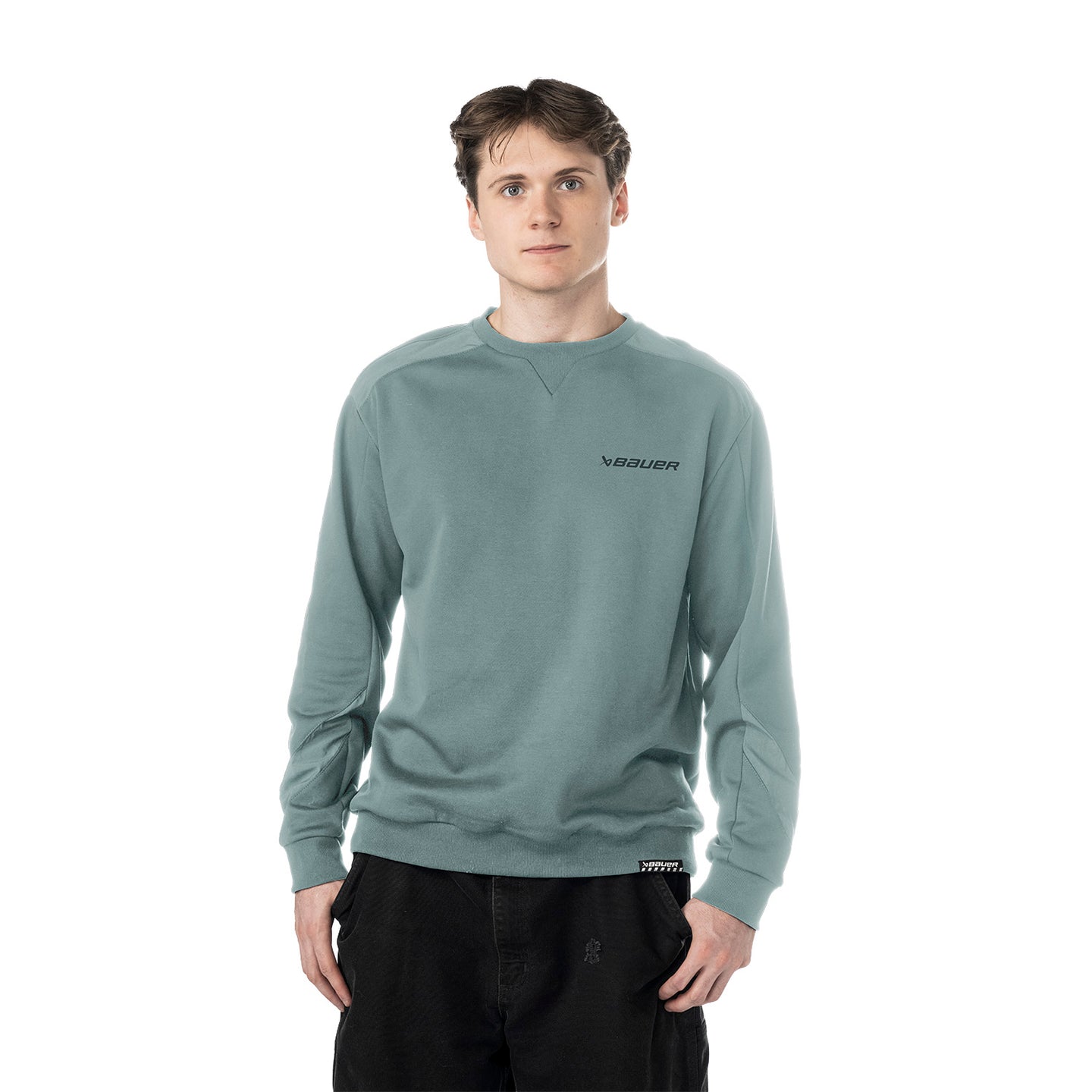 Bauer Knit Woven Crew - trooper  - Sr.