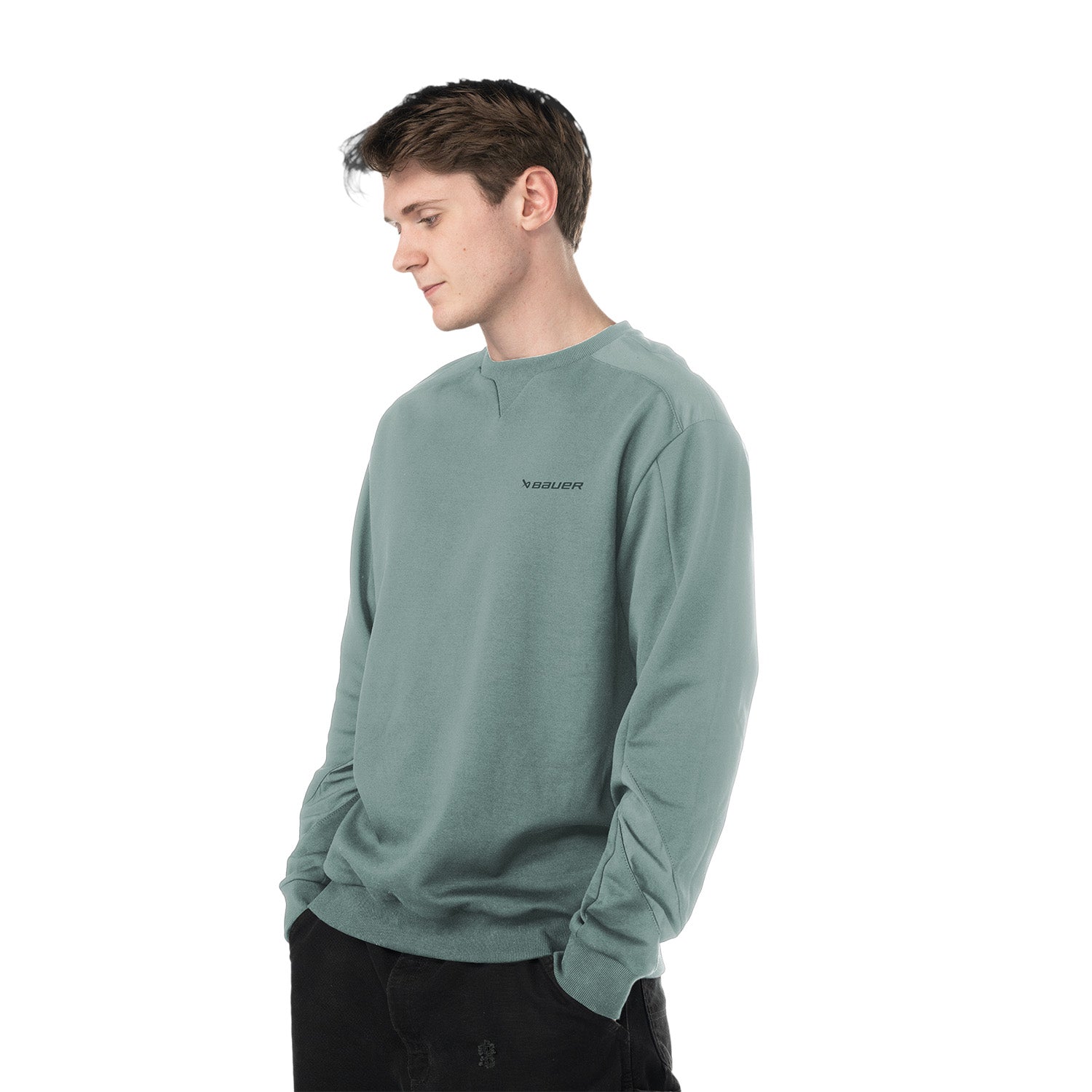 Bauer Knit Woven Crew - trooper  - Sr.