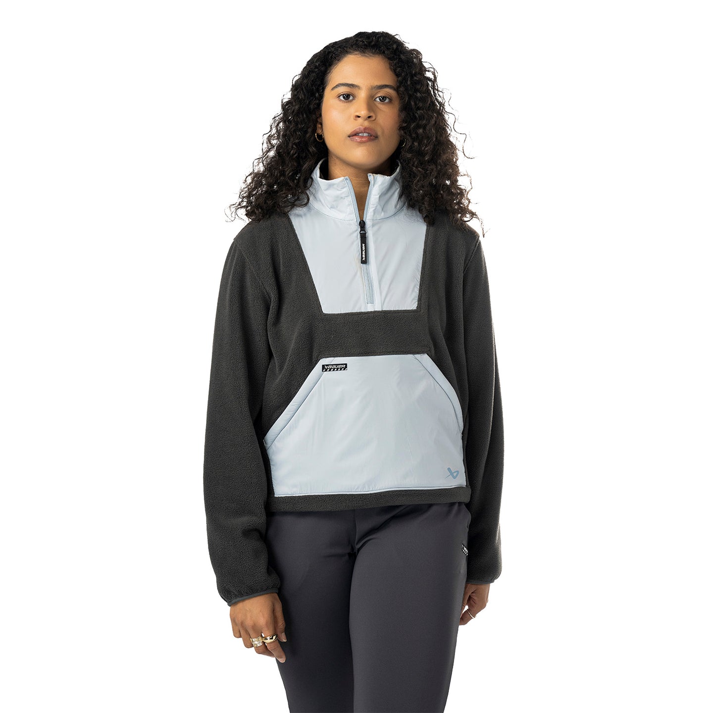 Bauer Damen Polarfleece 1/2 Zip - lt taupe - Sr.