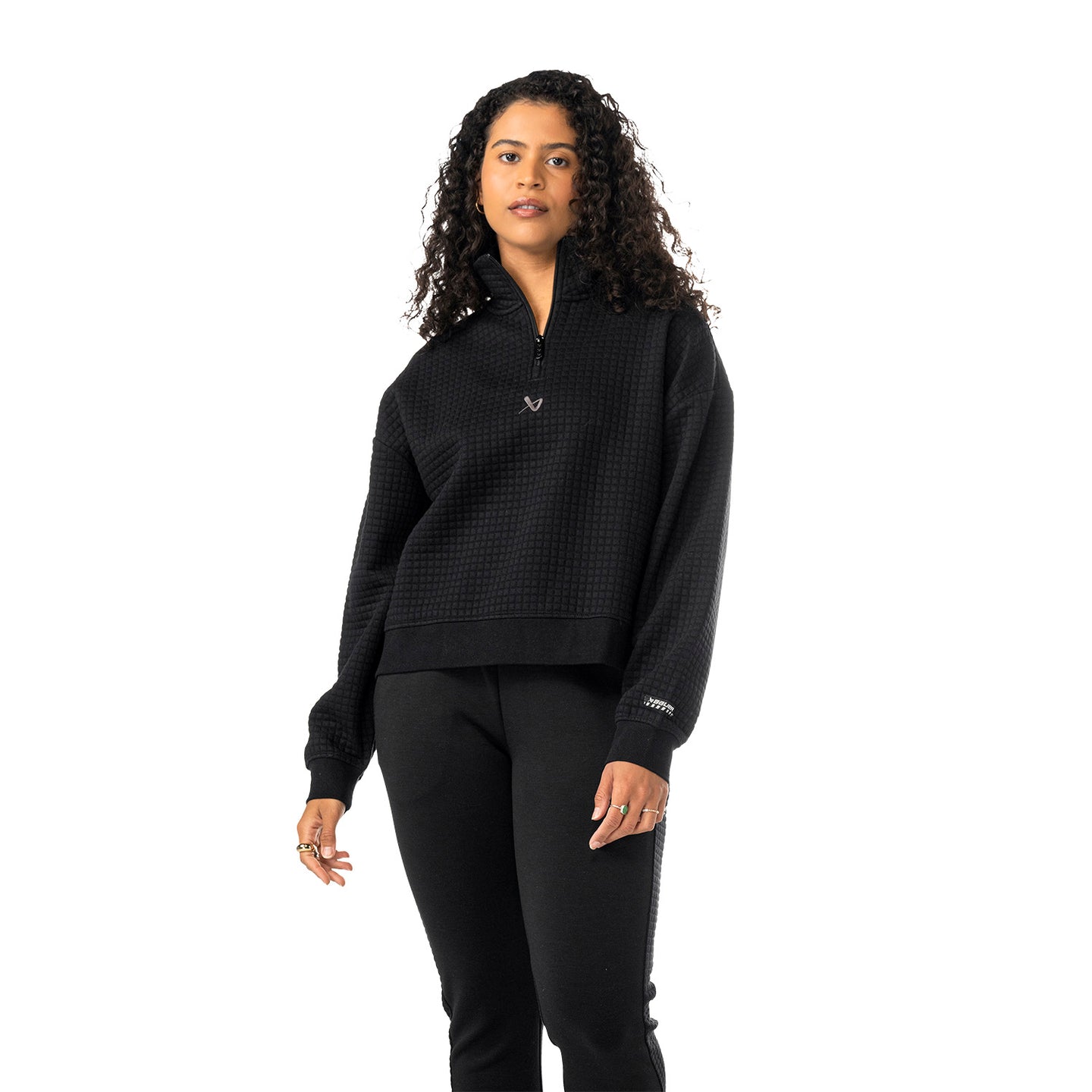 Bauer Damen Quilted 1/4 Zip - schwarz - Sr.
