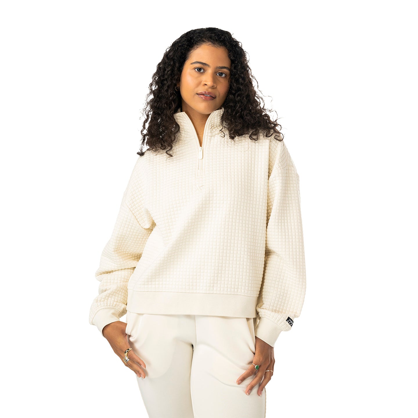 Bauer Damen Quilted 1/4 Zip - cremefarben - Sr.