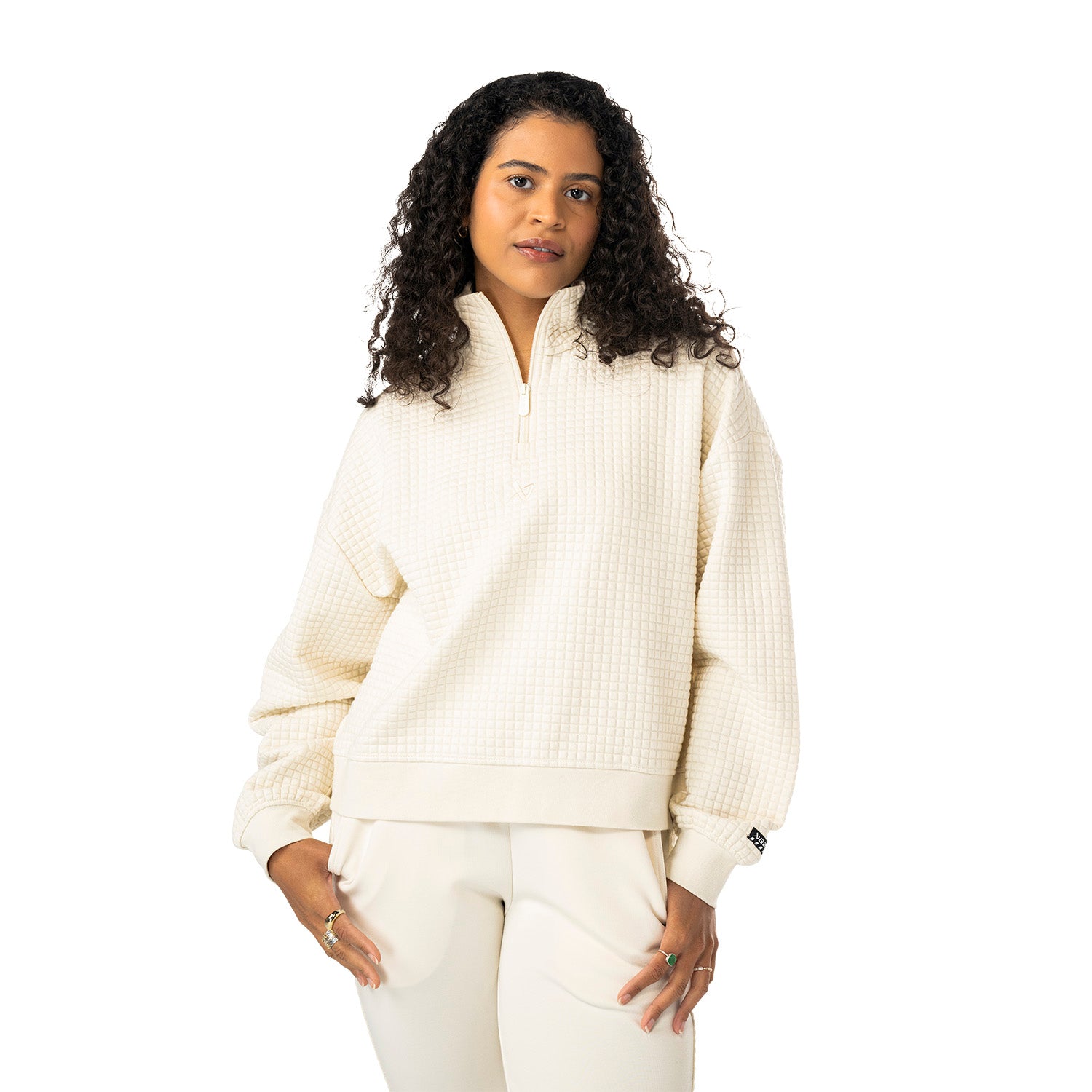 Bauer Damen Quilted 1/4 Zip - cremefarben - Sr.