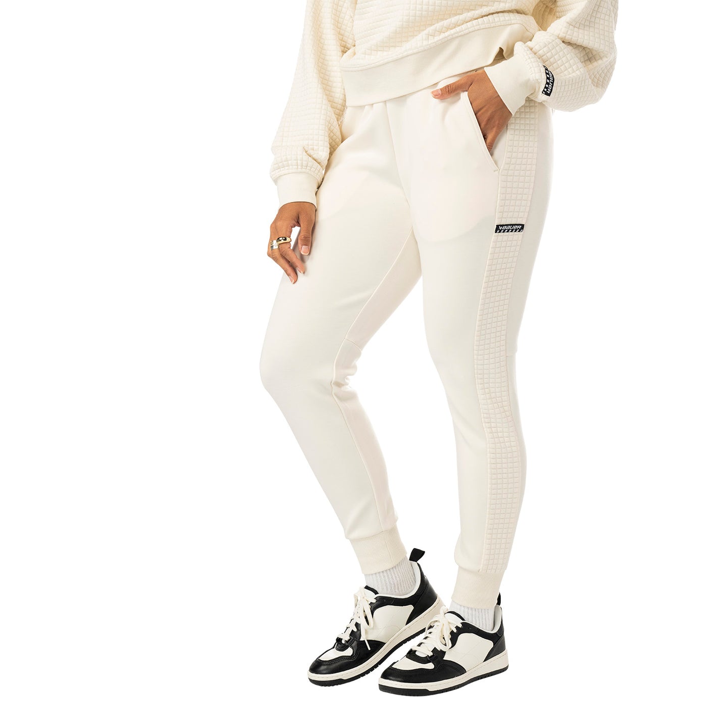 Bauer Damen Quilted Fleece Jogger - cremefarben - Sr.