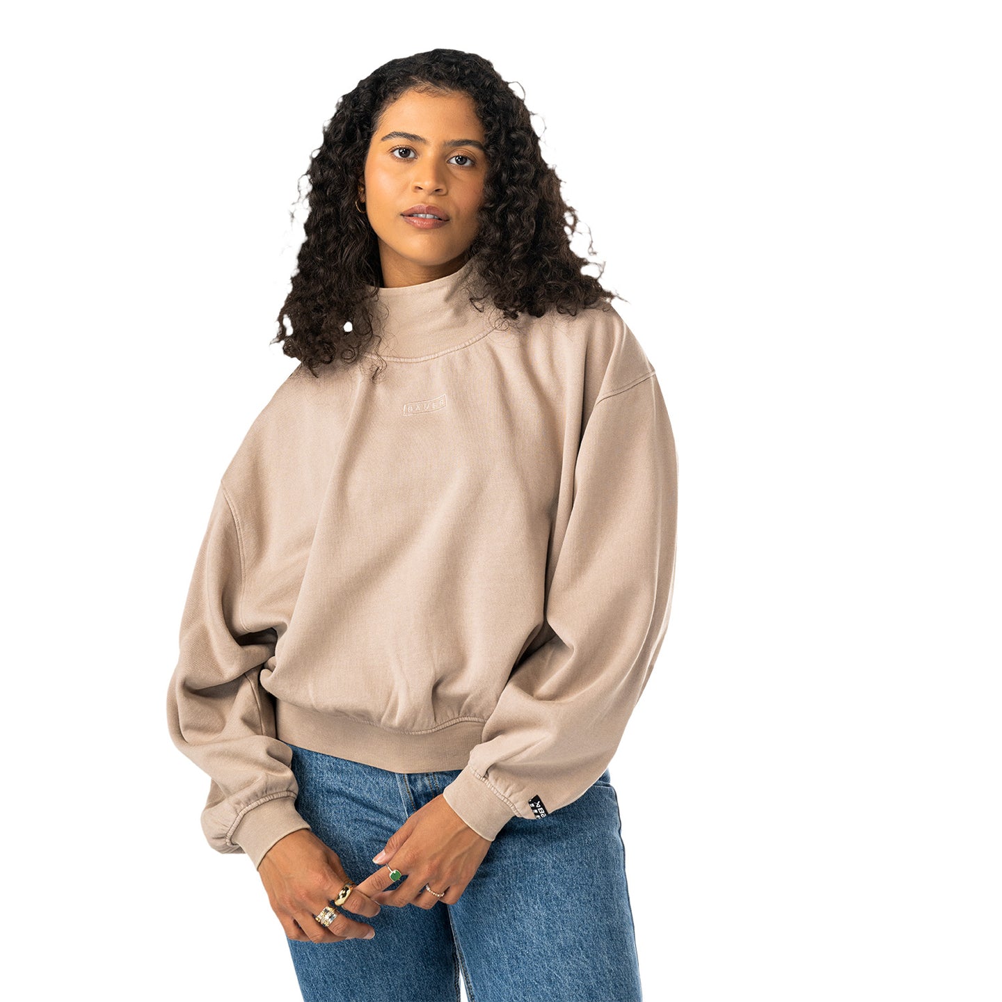 Bauer Damen French Terry Pullover - light taupe - Sr.